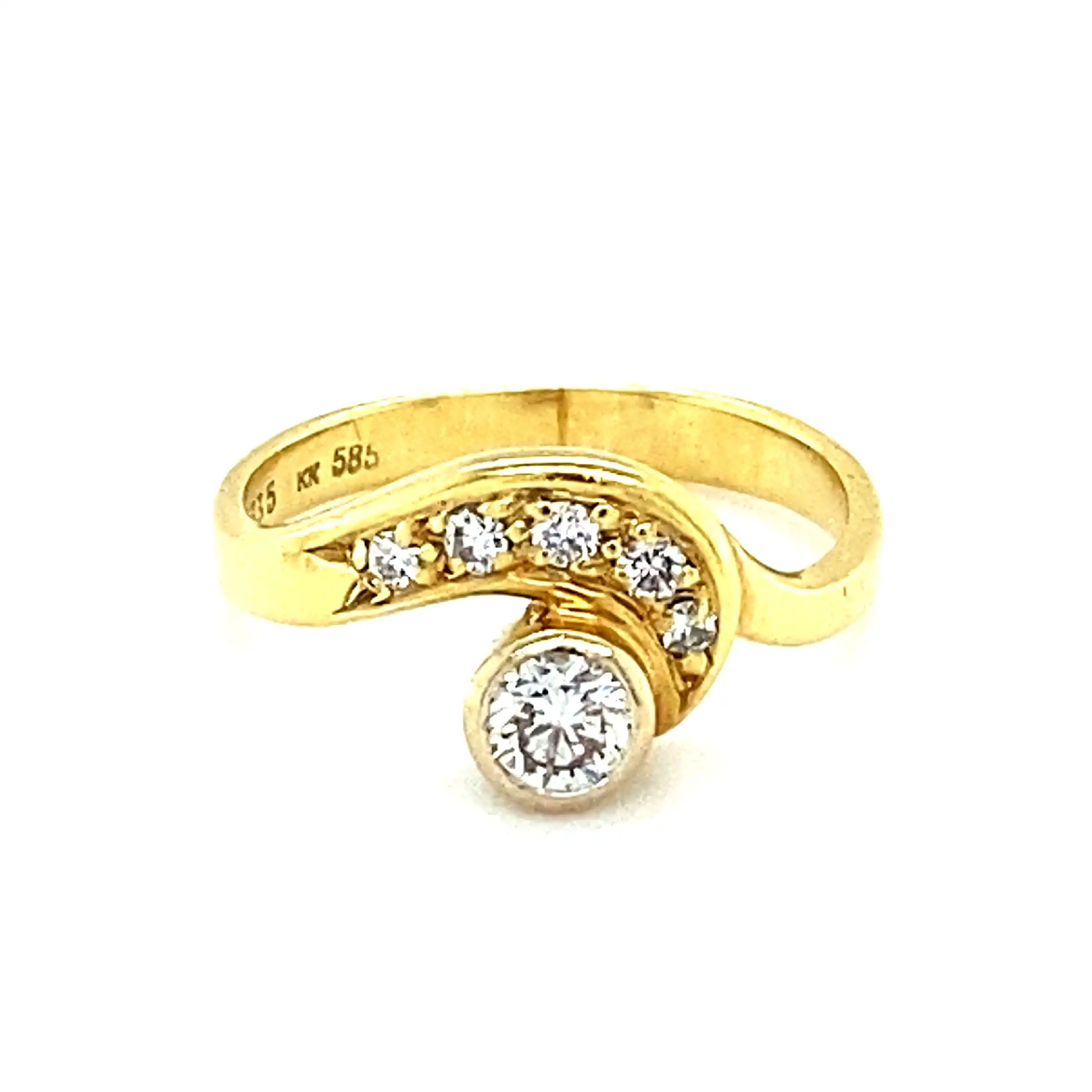 Ring Bicolor mit Brillanten, graviert mit 0,335ct Ring Bicolor mit Brillanten, graviert mit 0,335ct
