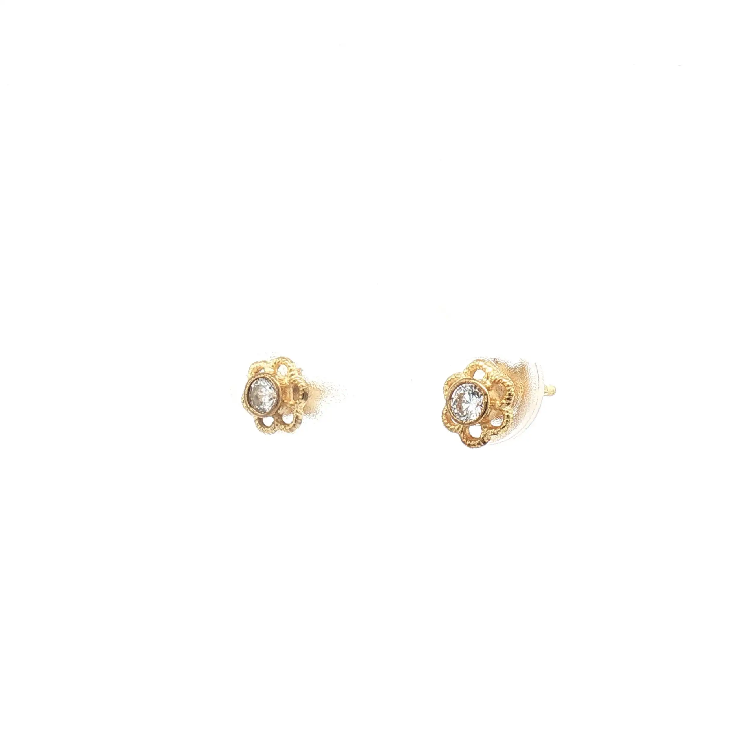Ohrstecker Gelbgold mit Zirkonia