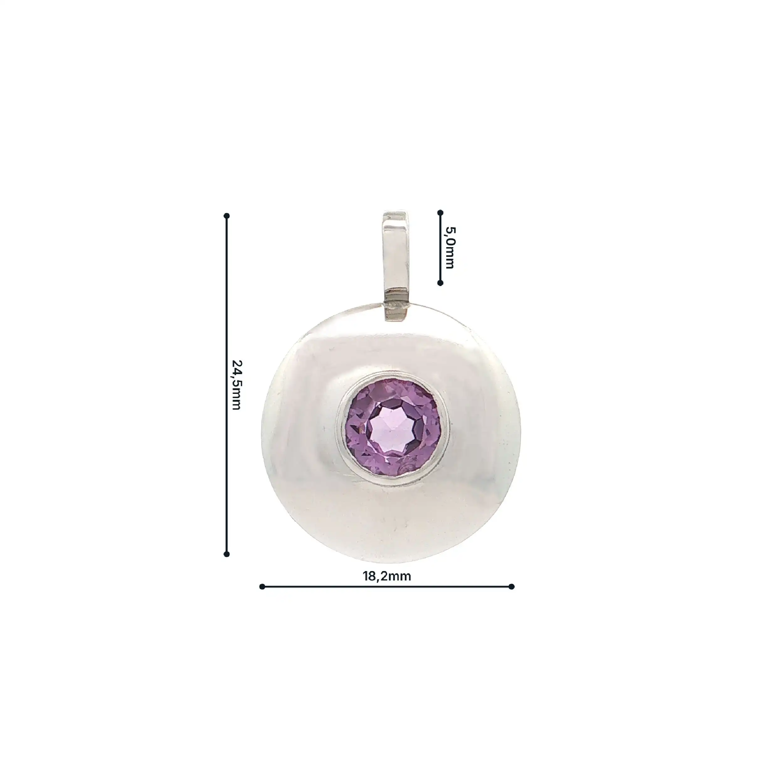 Anhänger Weißgold mit Amethyst