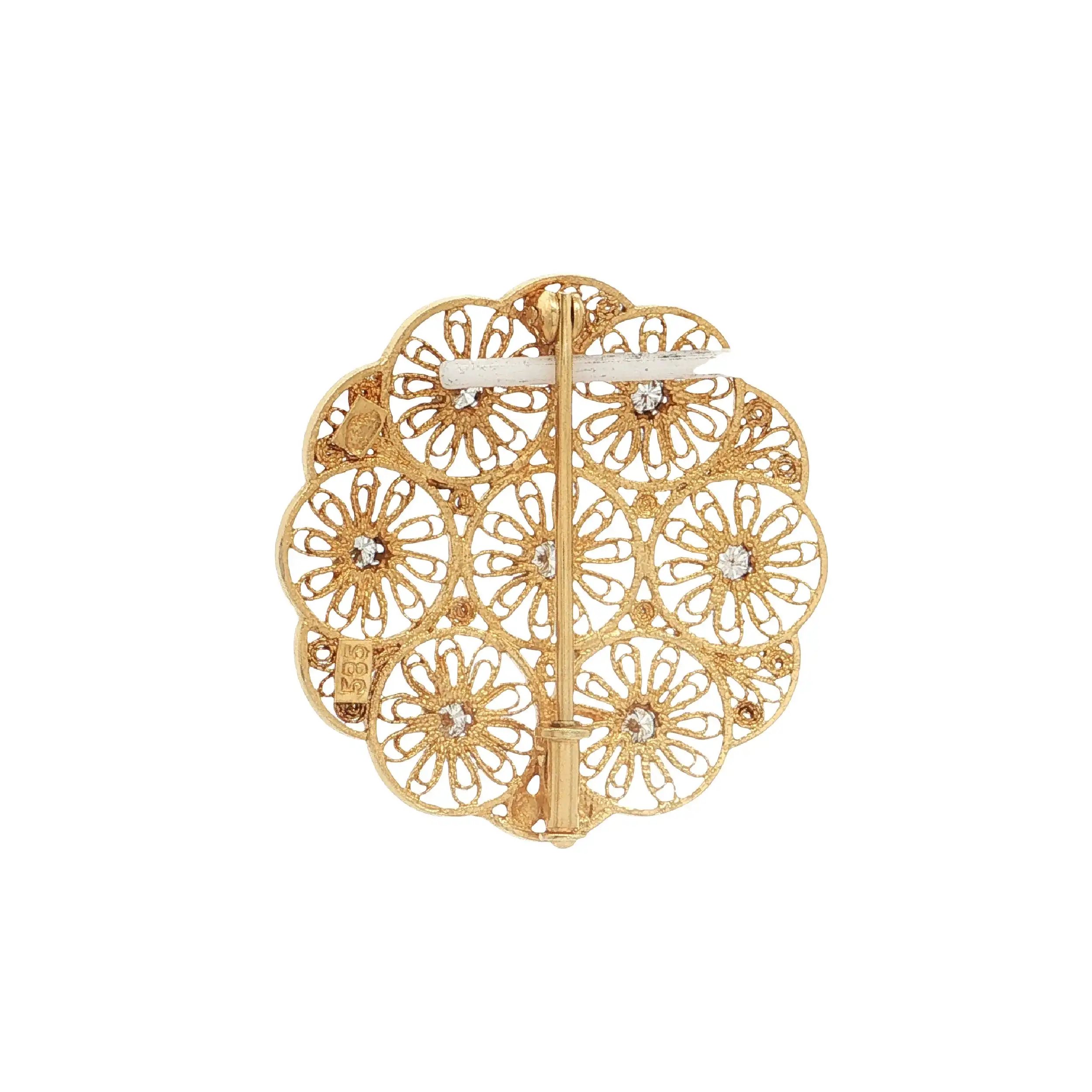 Brosche Gelbgold mit Brillanten