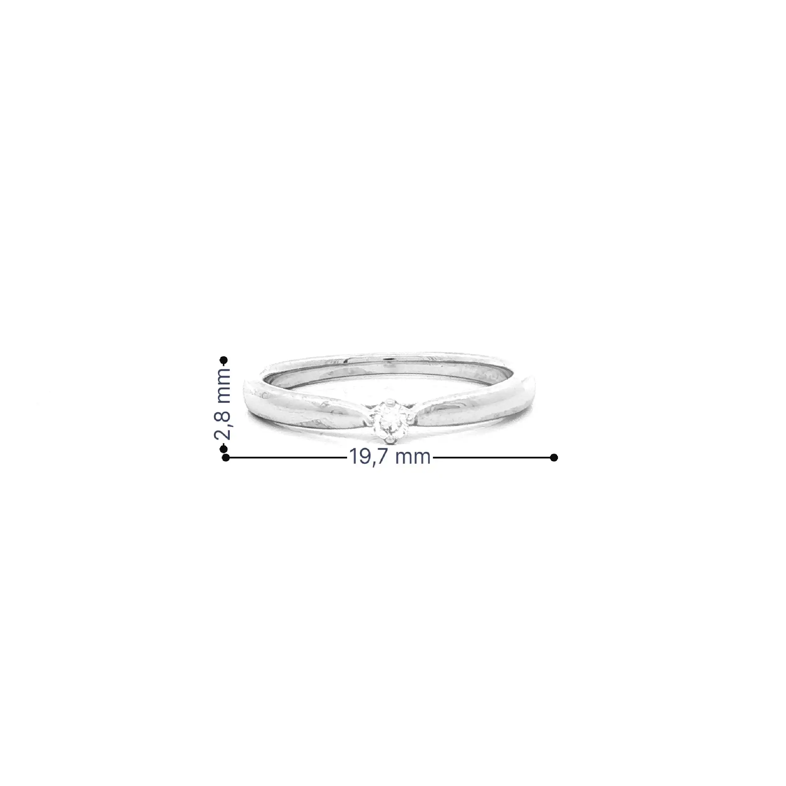 Ring Weißgold mit Solitär Brillant Ring Weißgold mit Solitär Brillant