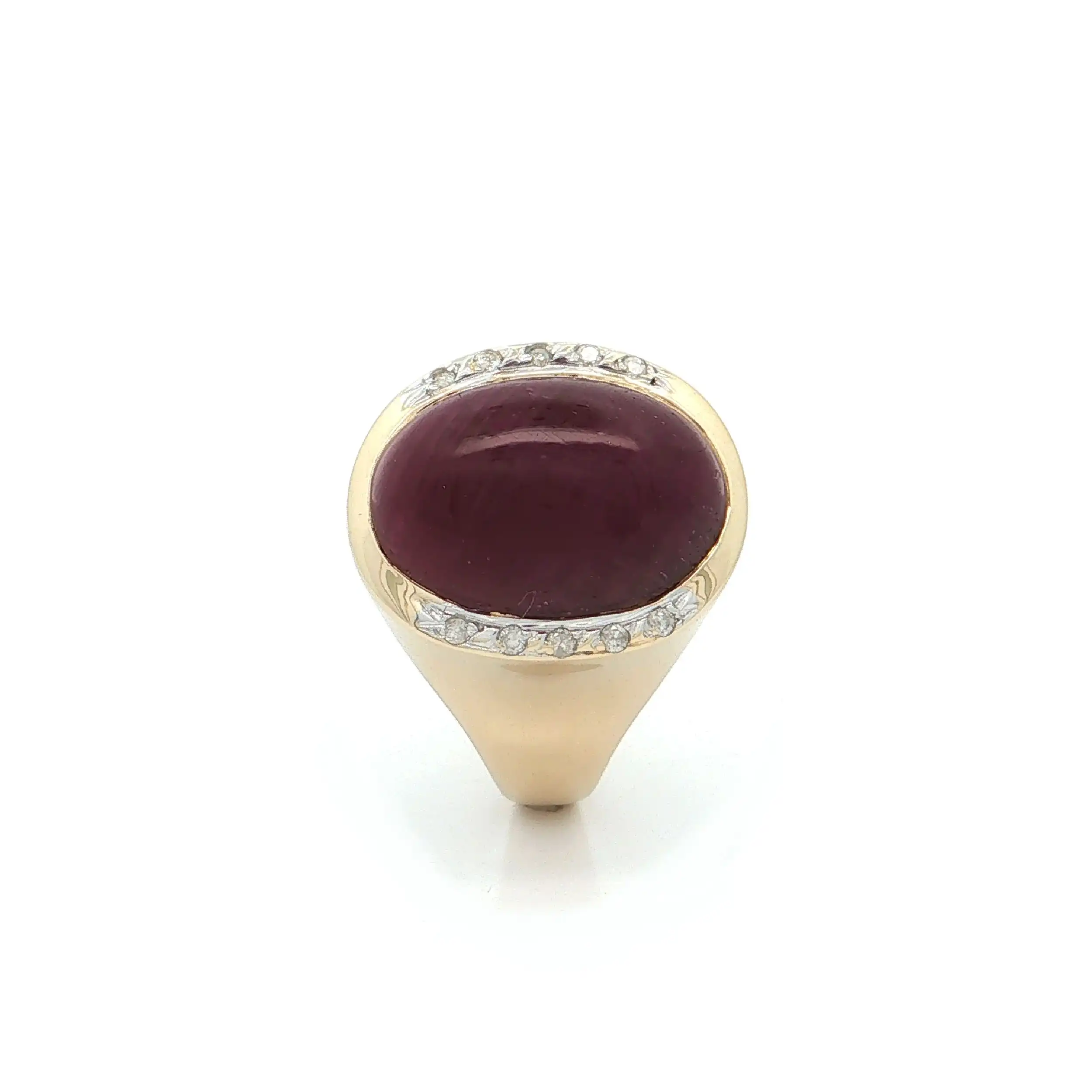 Ring Gelbgold mit Rubin und Diamanten Ring Gelbgold mit Rubin und Diamanten
