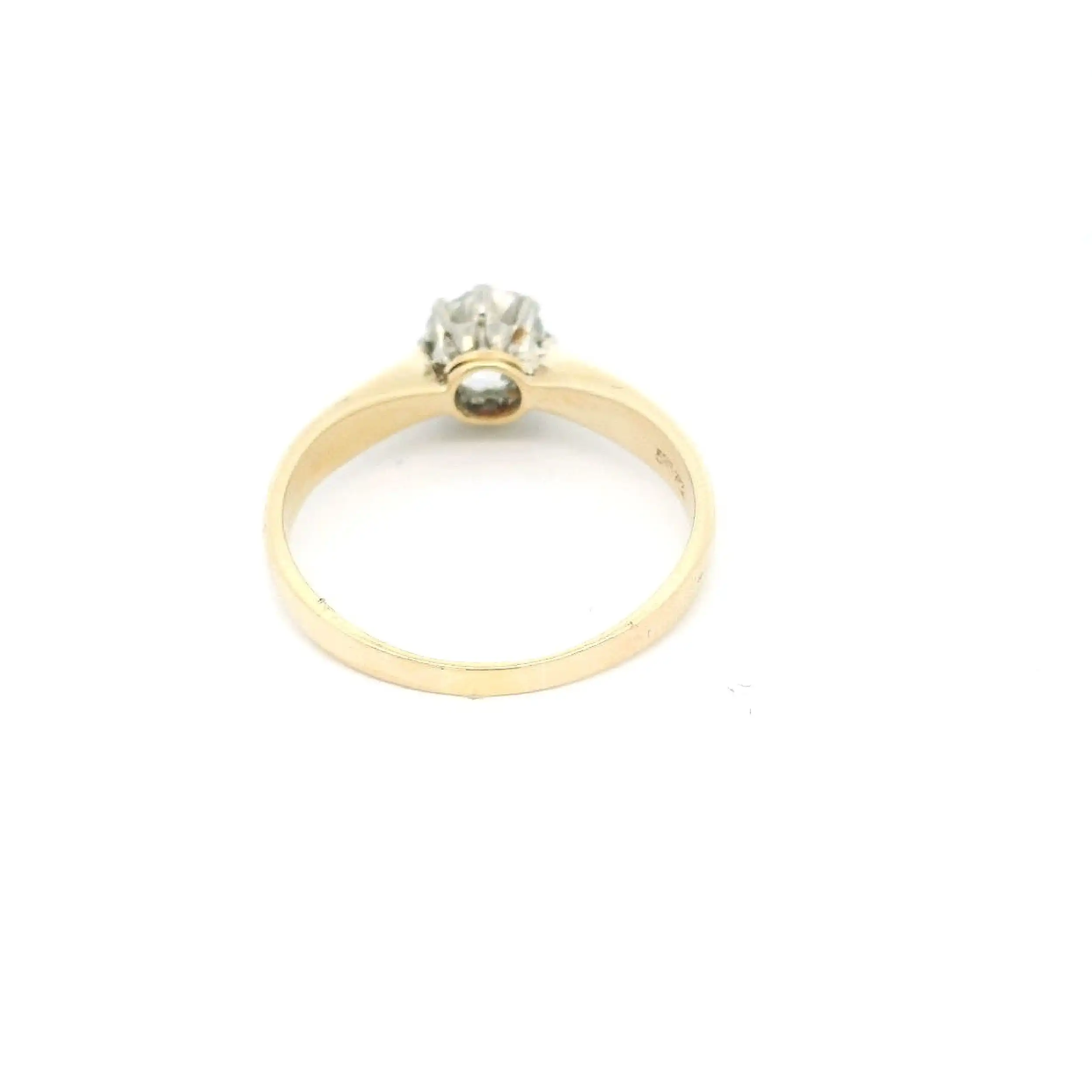 Ring Bicolor mit Brillant Solitär