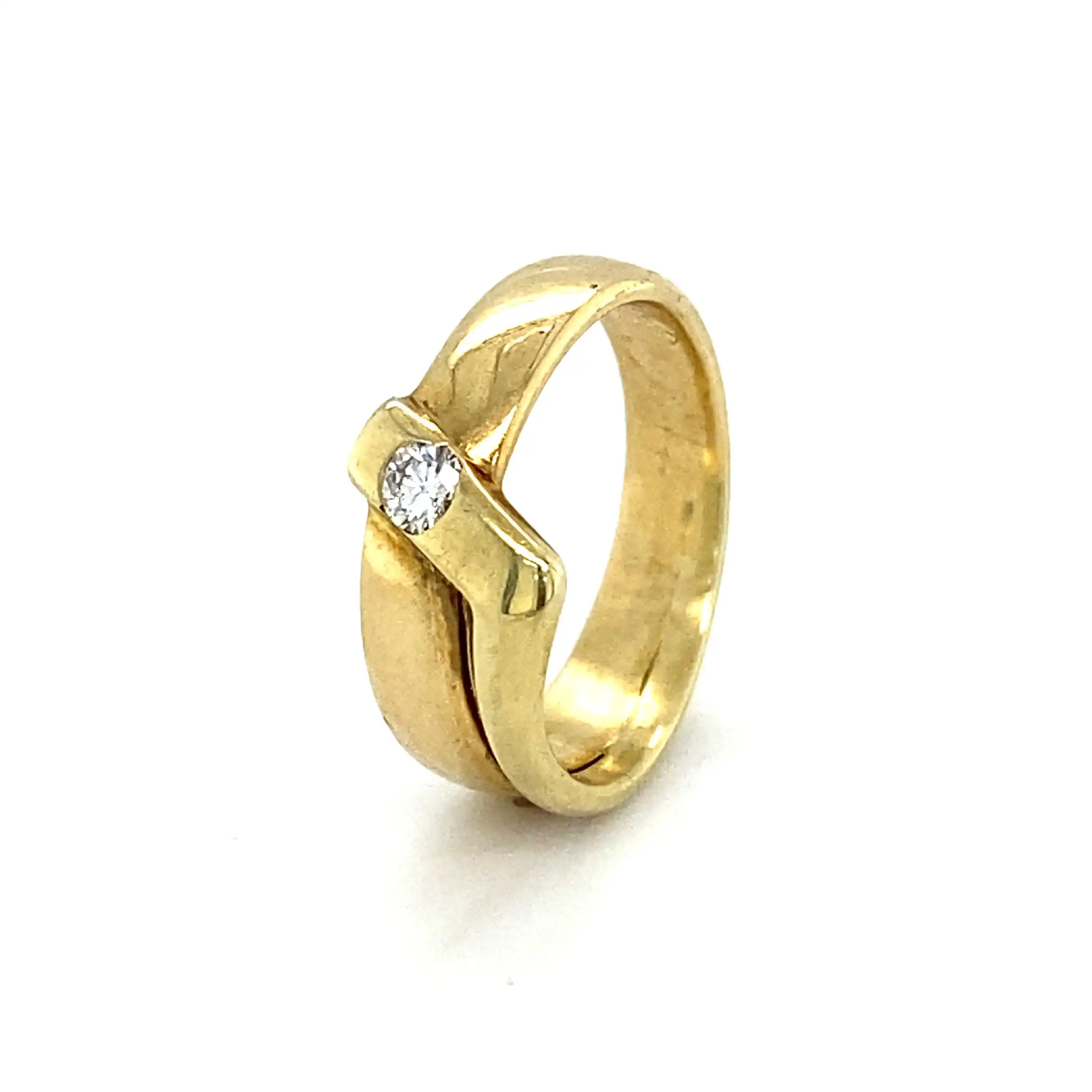 Ring Gelbgold mit Brillant Ring Gelbgold mit Brillant