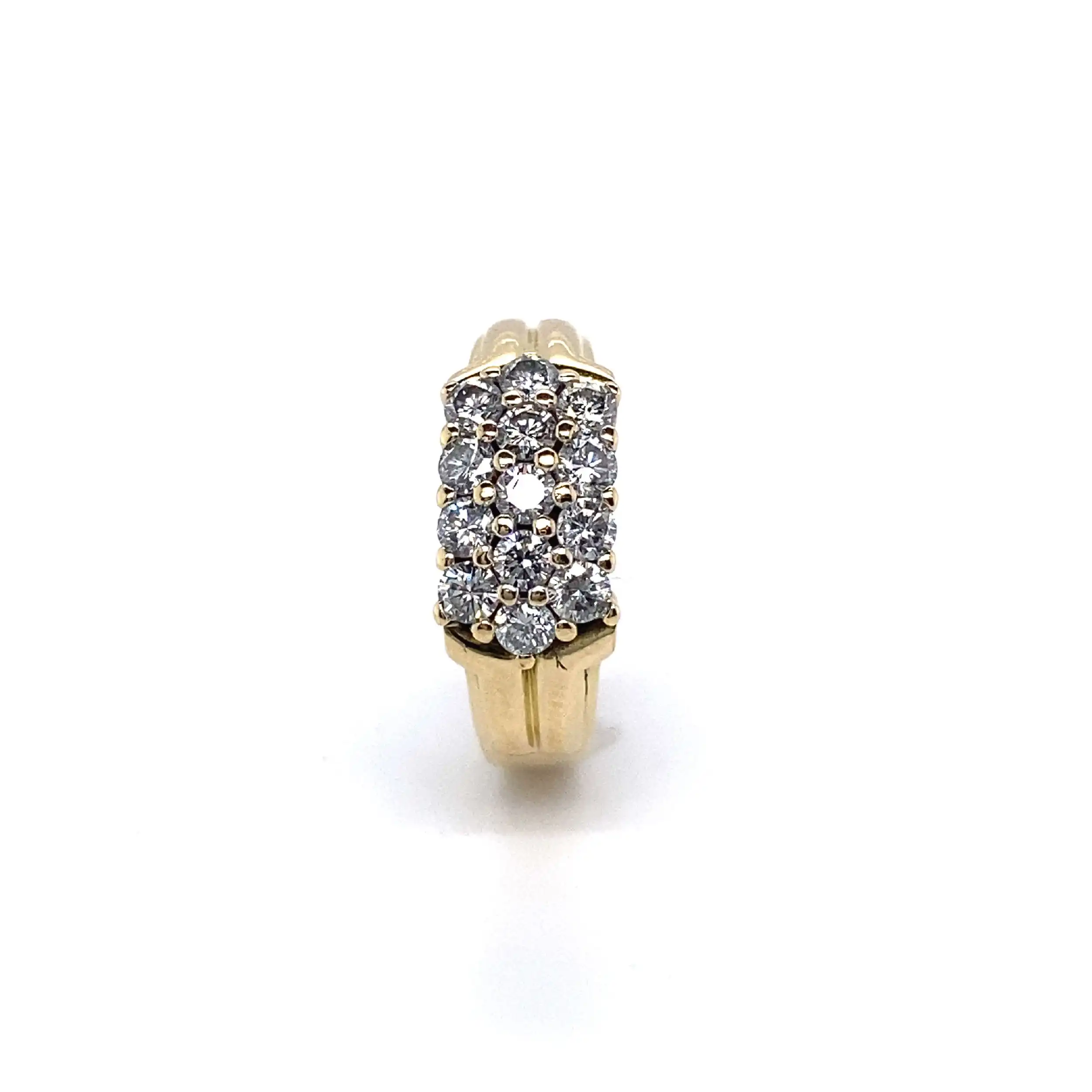 Ring Gelbgold mit 13 Brillanten, graviert mit 1,00ct Ring Gelbgold mit 13 Brillanten, graviert mit 1,00ct