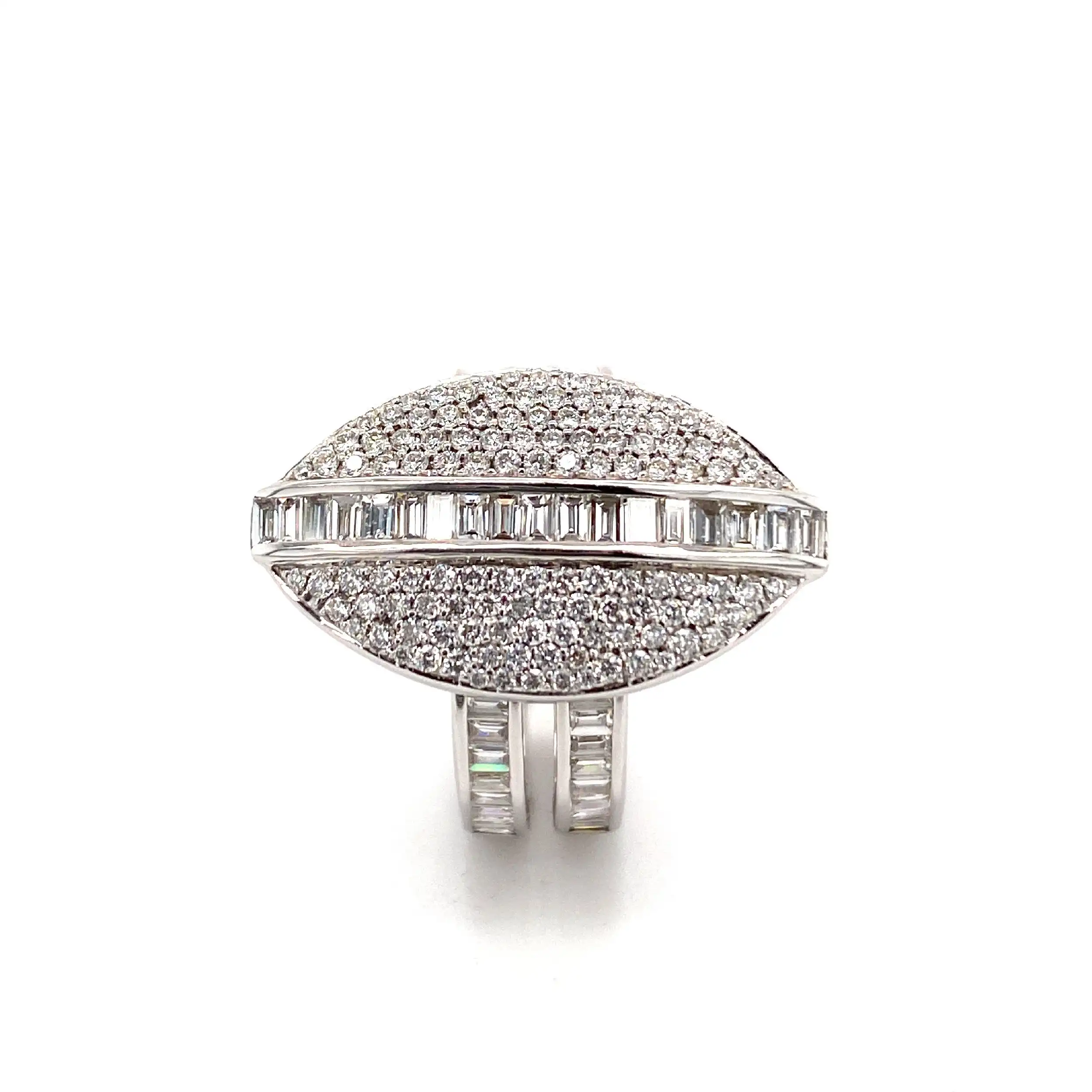 Ring Weißgold mit Brillanten & Baguette Diamanten
