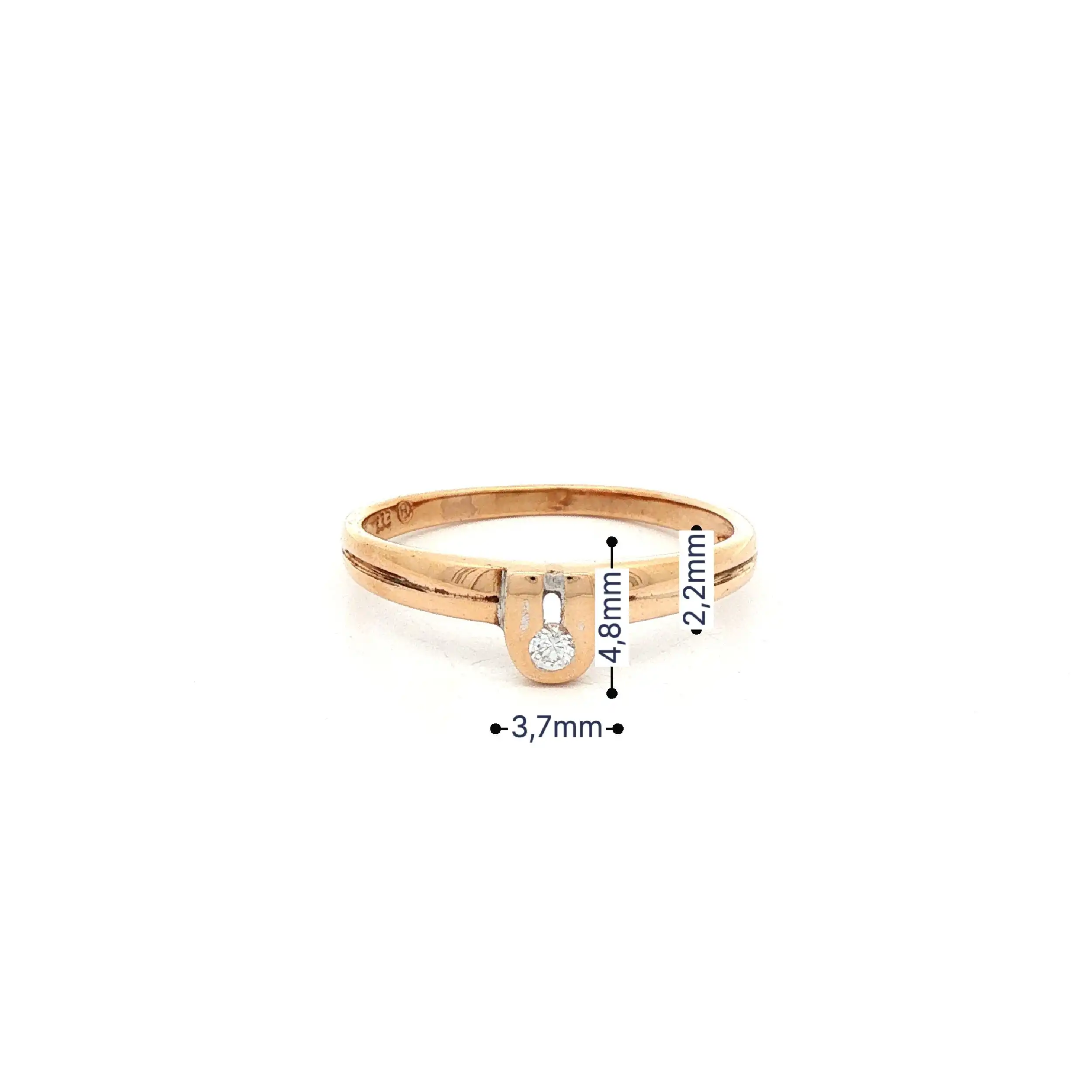 Ring Rotgold mit Zirkonia