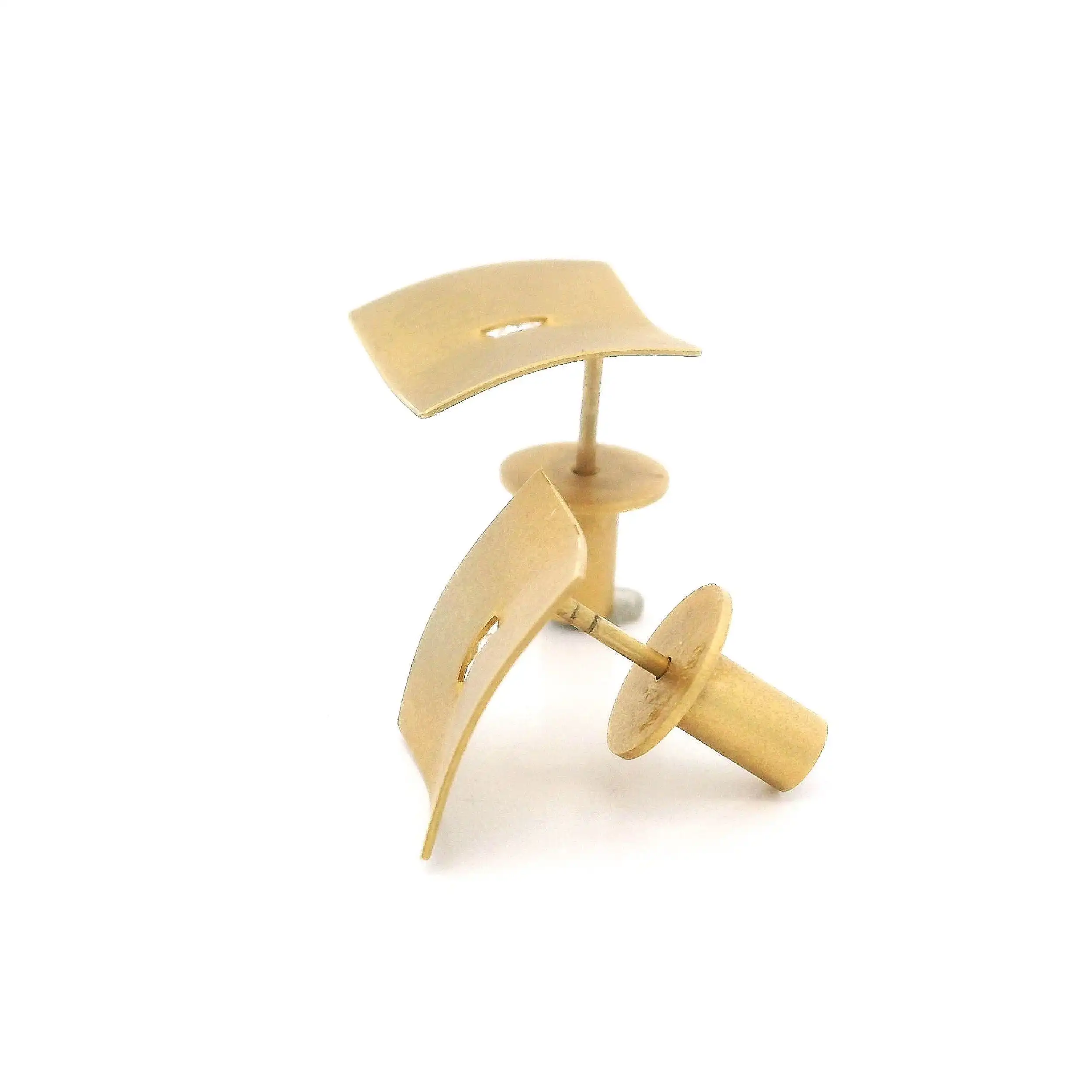 Paar Ohrstecker Gelbgold Niessing Segel mit Brillanten und Stoppern