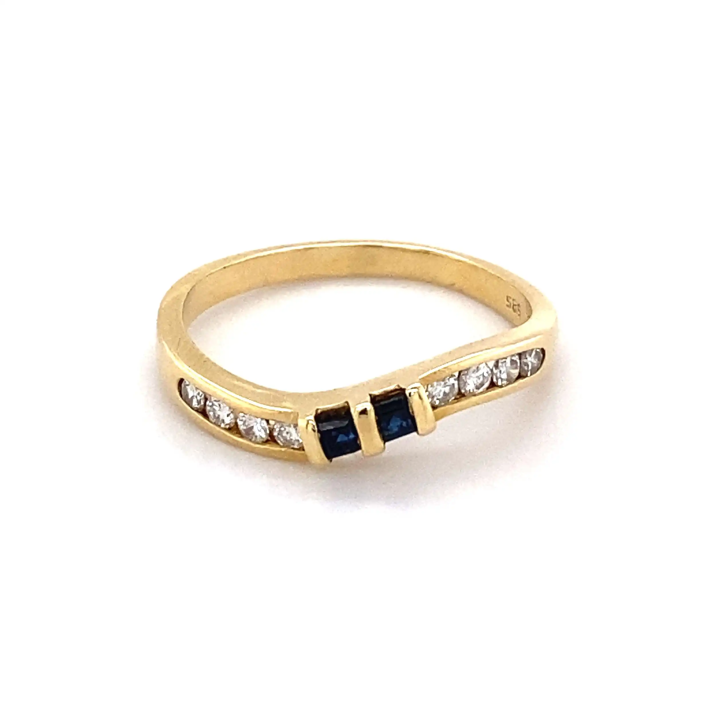 Ring Gelbgold mit Brillanten und blauen Farbsteinen Ring Gelbgold mit Brillanten und blauen Farbsteinen