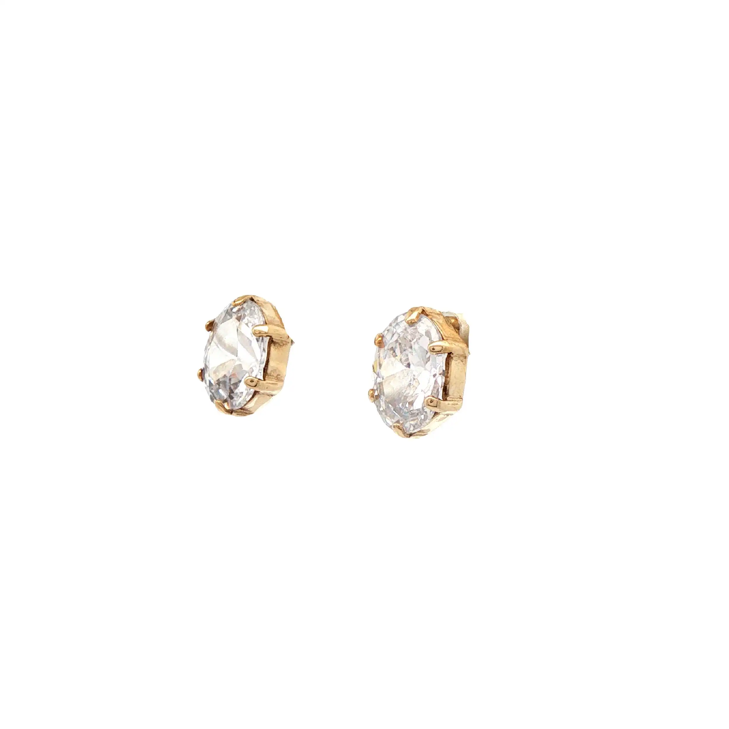 Ohrstecker Gelbgold mit Zirkonia