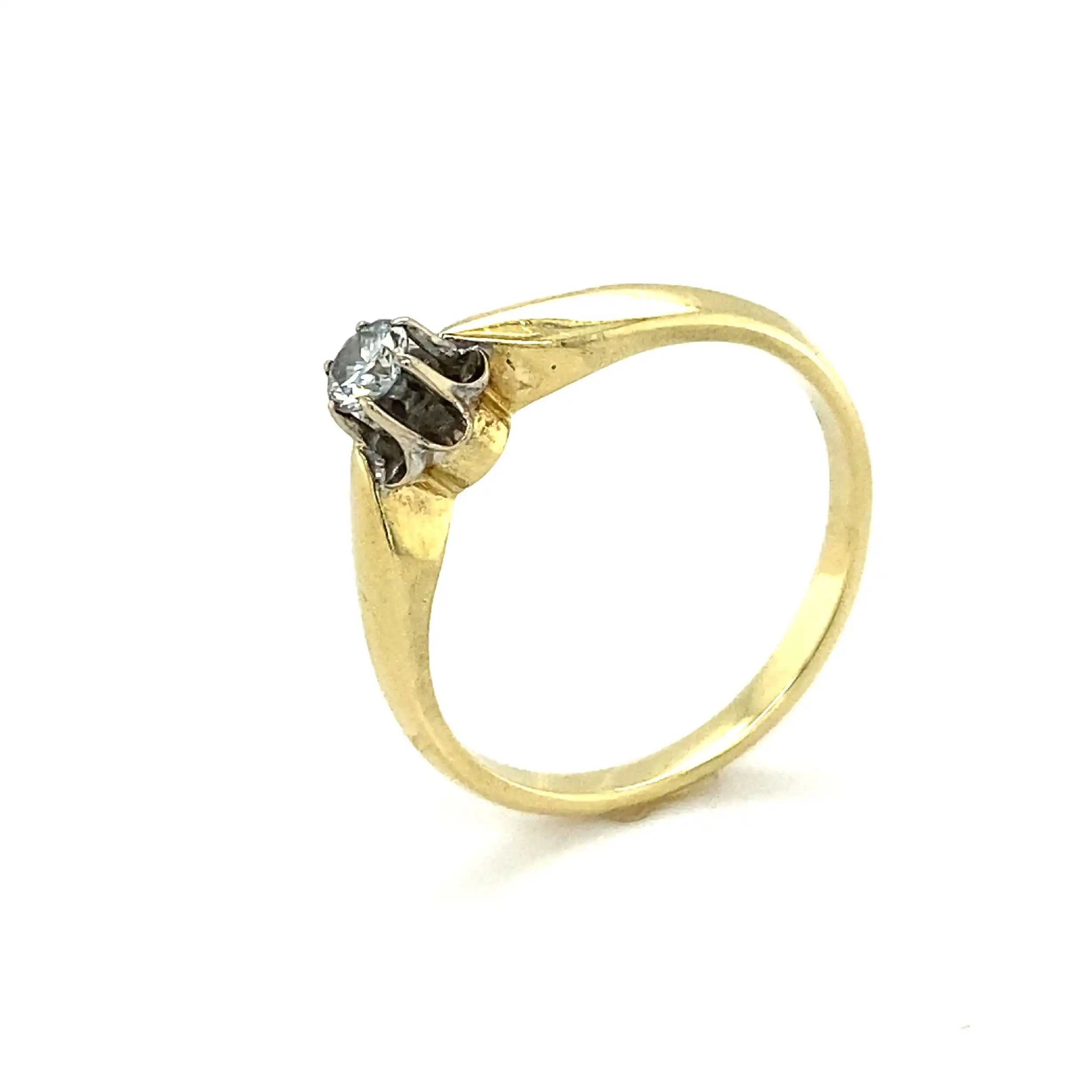 Ring Bicolor mit Brillant Solitär Ring Bicolor mit Brillant Solitär