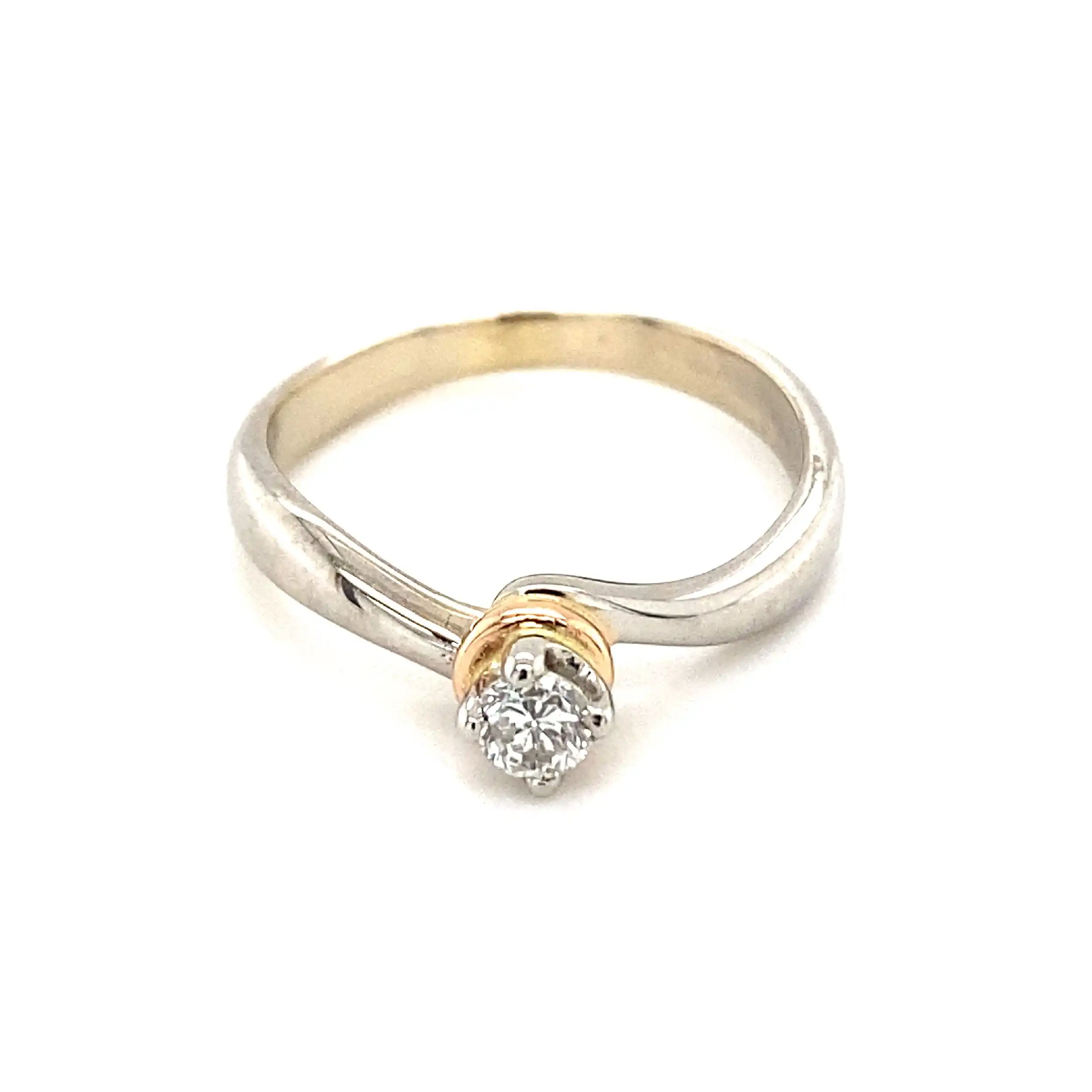 Ring Bicolor mit Brillant Ring Bicolor mit Brillant