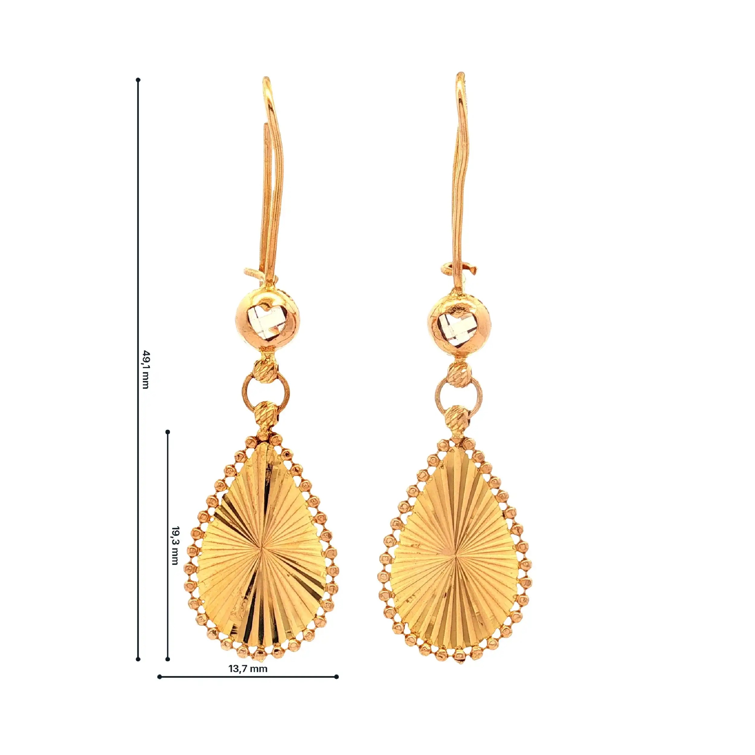 Ohrhänger Gelbgold mit Zirkonia