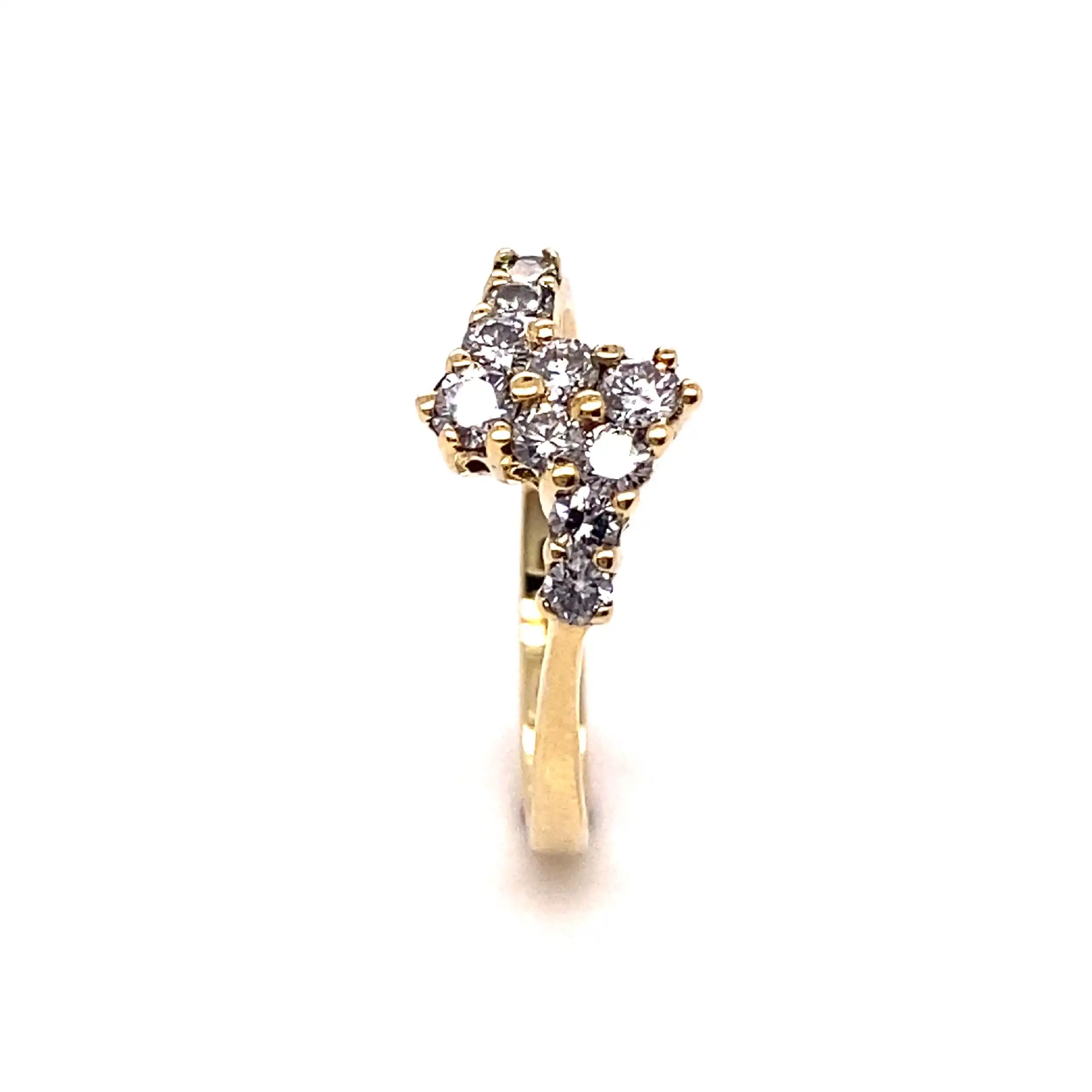 Ring Gelbgold mit Brillanten, graviert mit 0,50 ct Ring Gelbgold mit Brillanten, graviert mit 0,50 ct