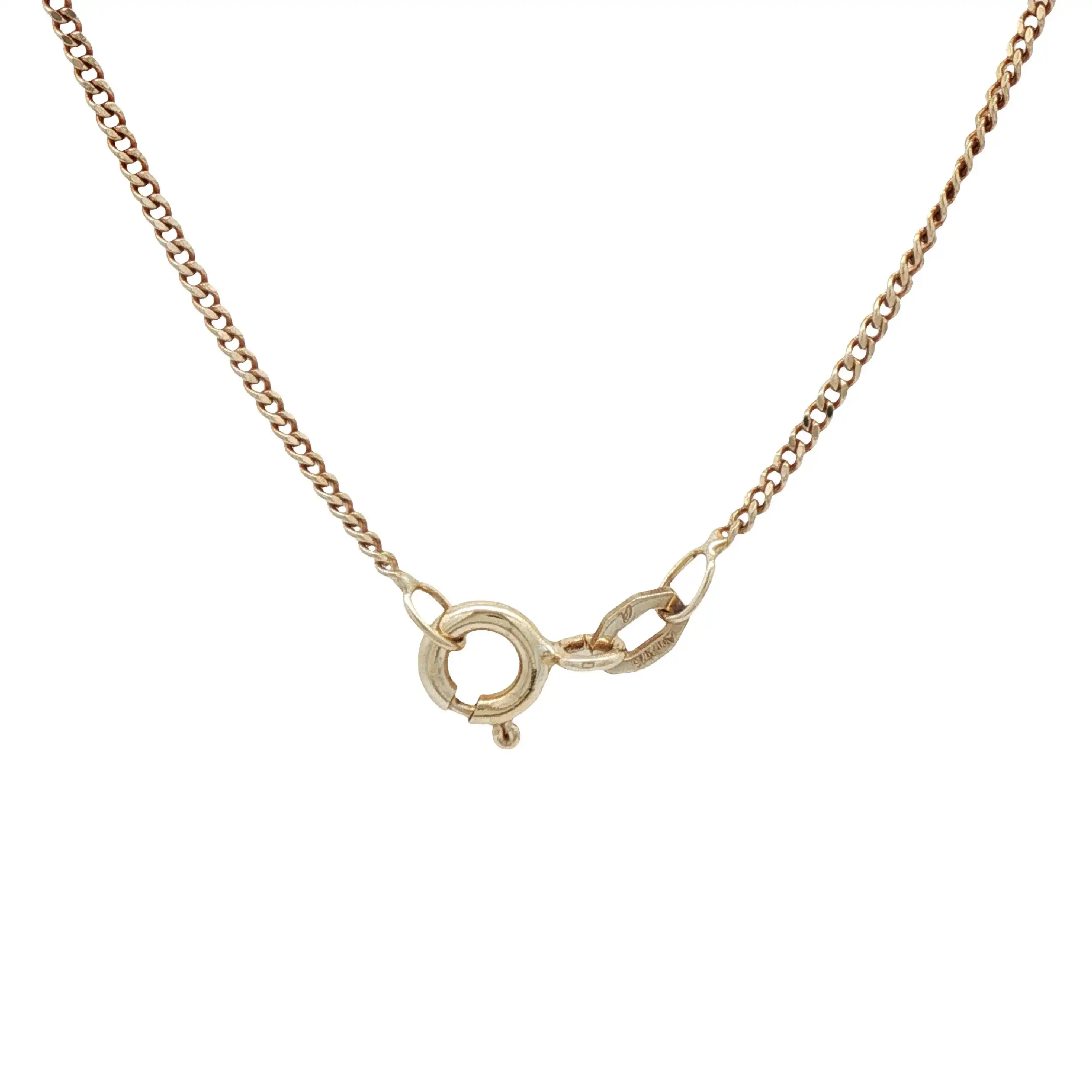 Panzerkette Gelbgold mit Herzanhänger und Zirkonia