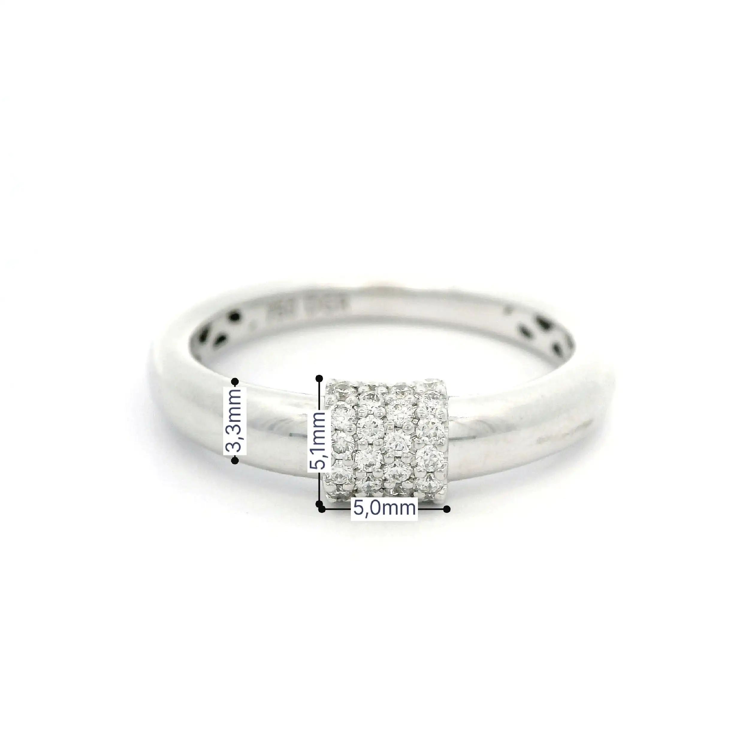 Ring Weißgold "Tönnchen" mit Brillanten Ring Weißgold "Tönnchen" mit Brillanten