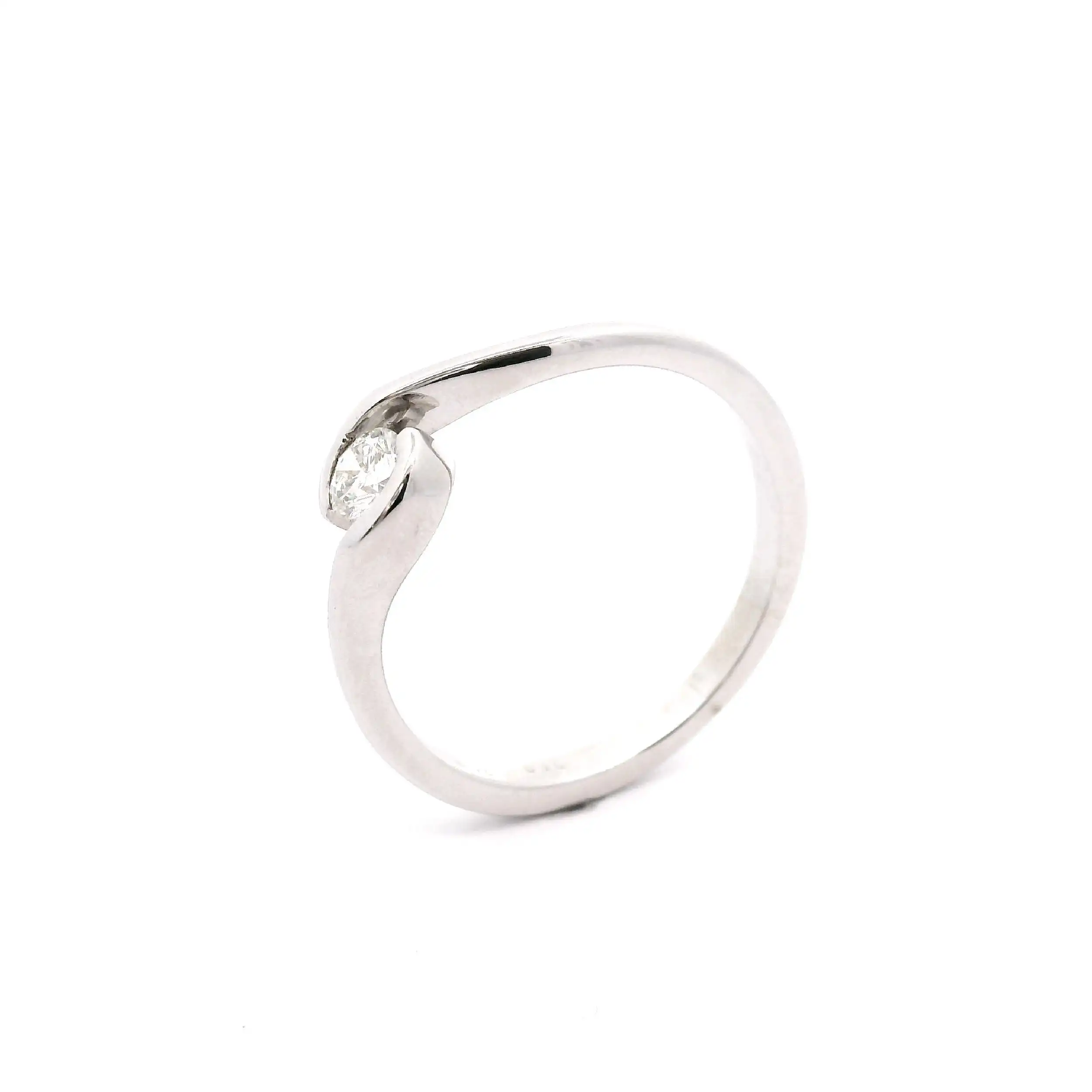 Ring Weißgold mit Brillant-Solitär