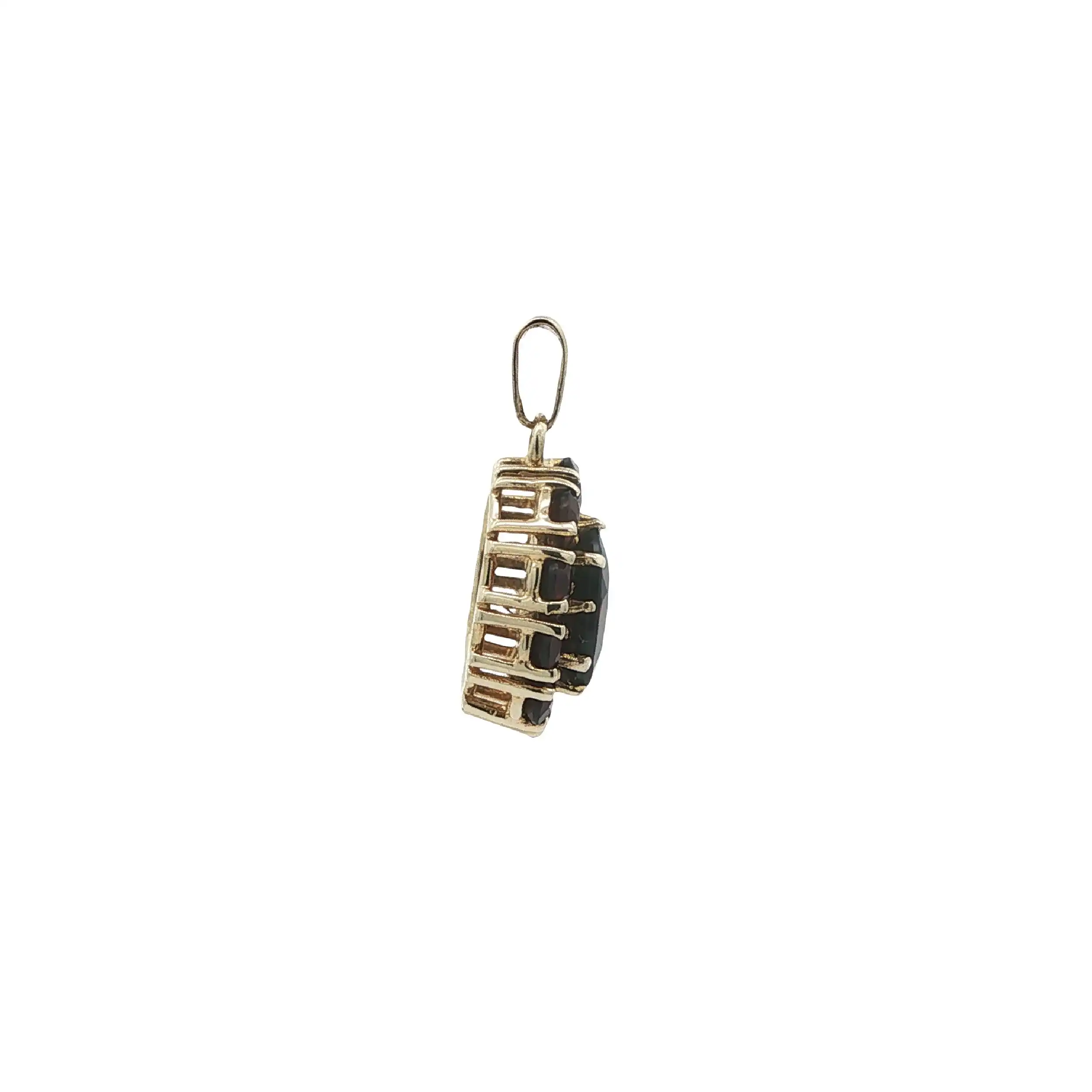 Anhänger Gelbgold mit Granat