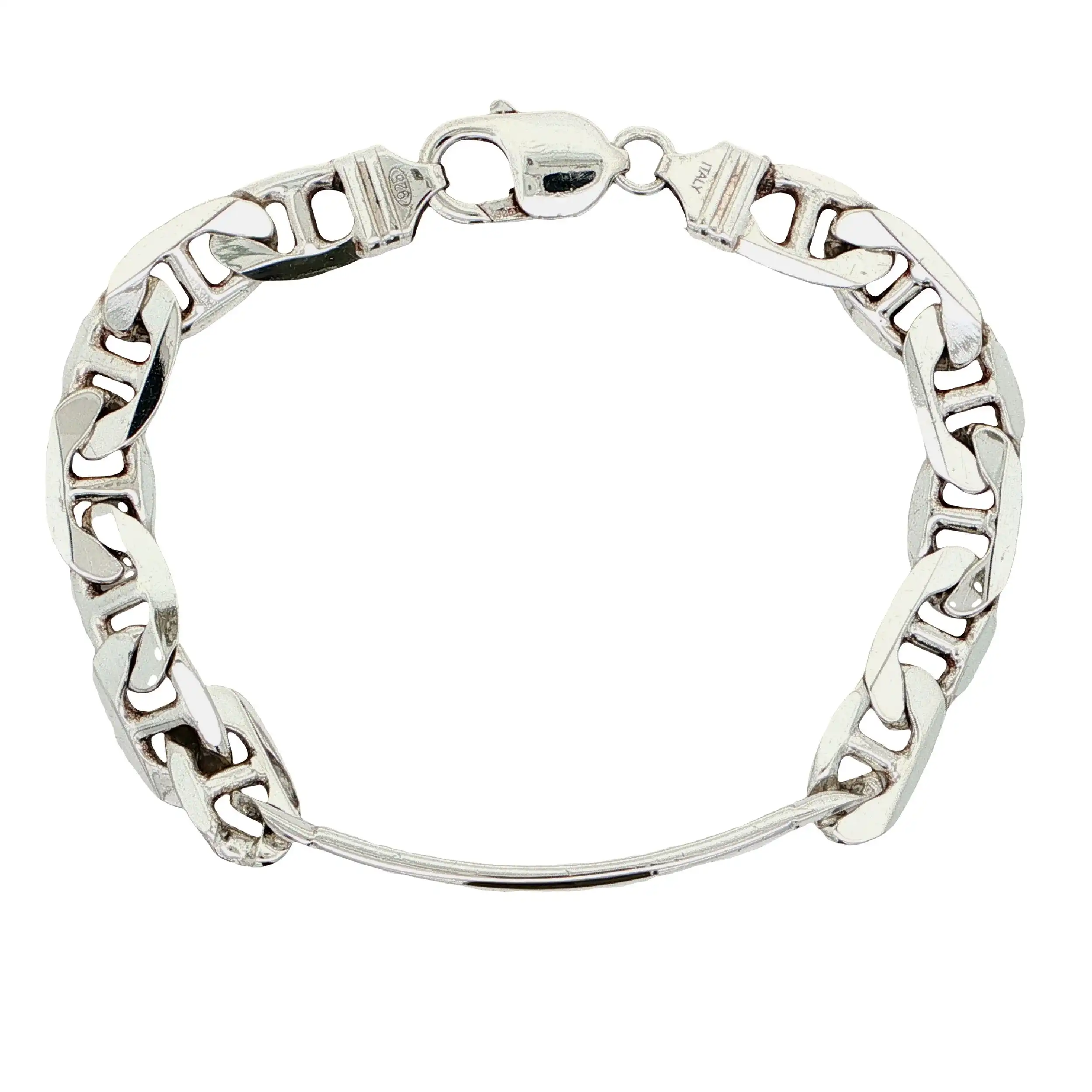 Ident-Panzerarmband Silber