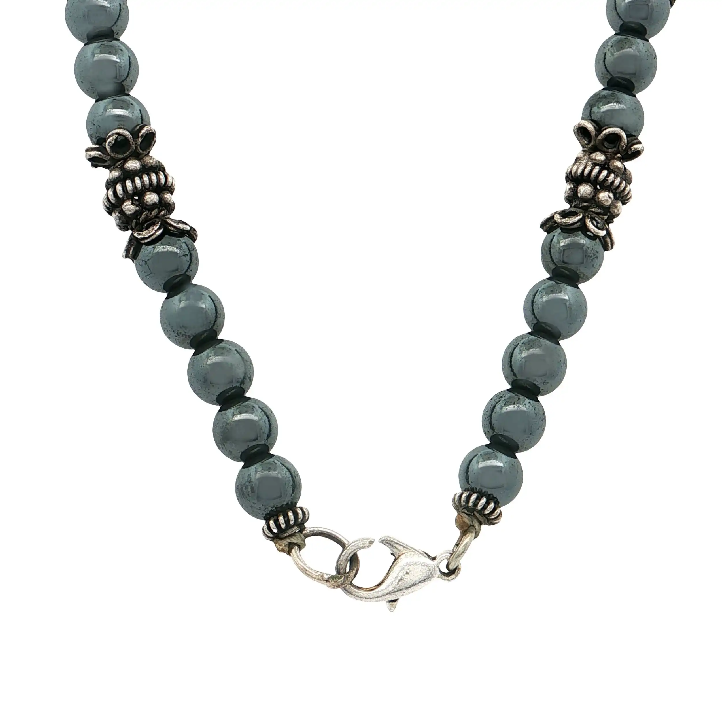 Collier Silber Vintage mit Hämatit