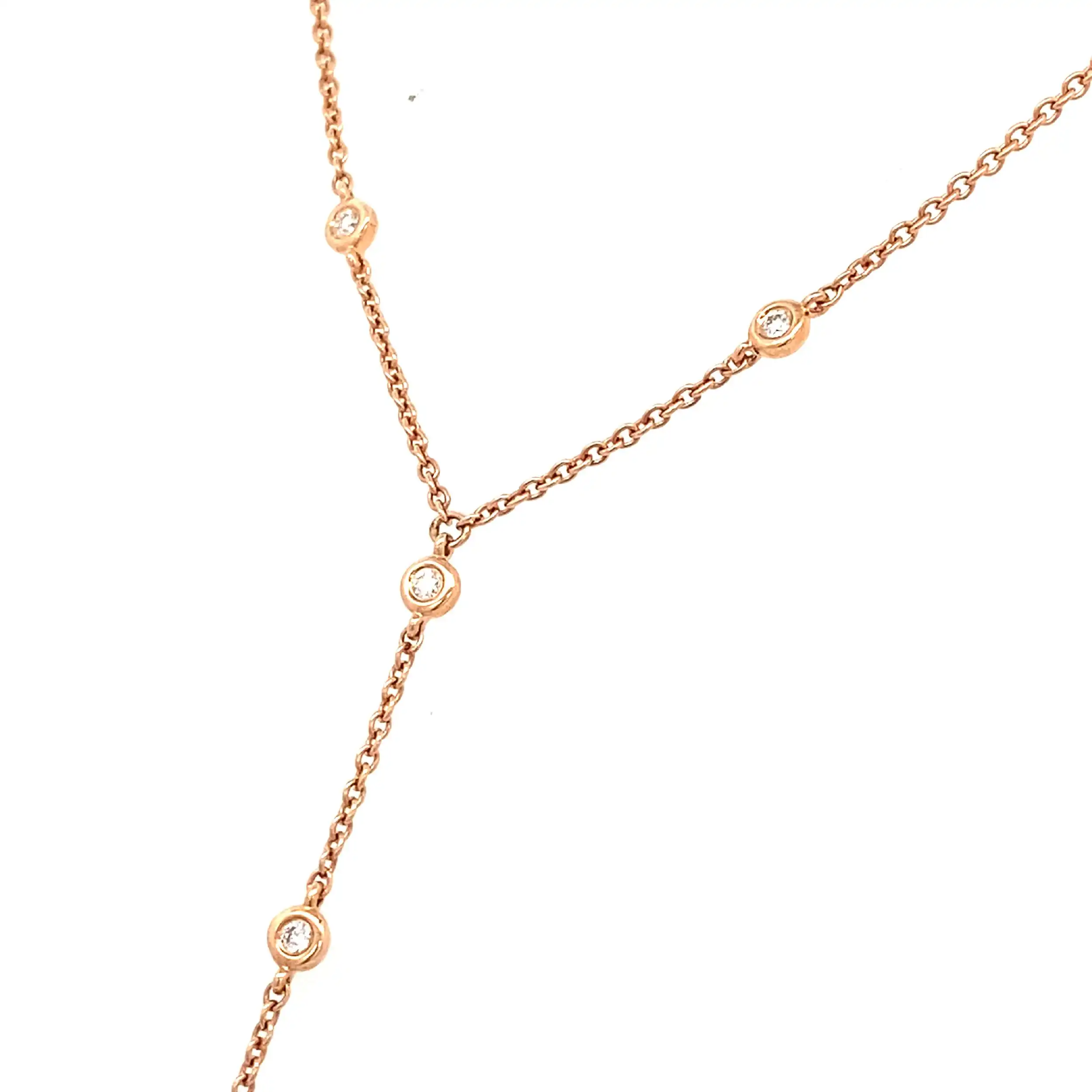 Y-Brillantcollier Roségold