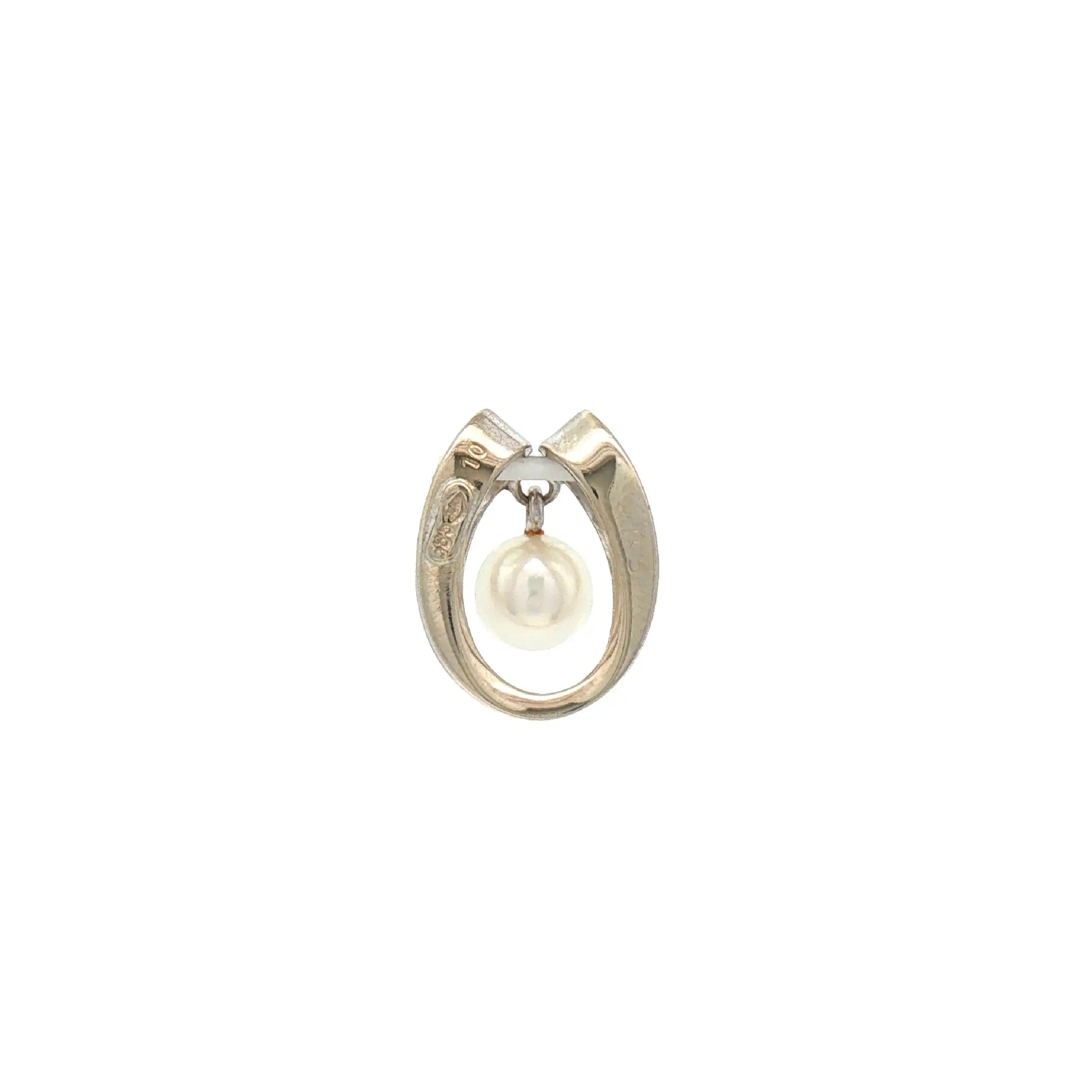 Anhänger Weißgold mit Perle und Diamanten Anhänger Weißgold mit Perle und Diamanten