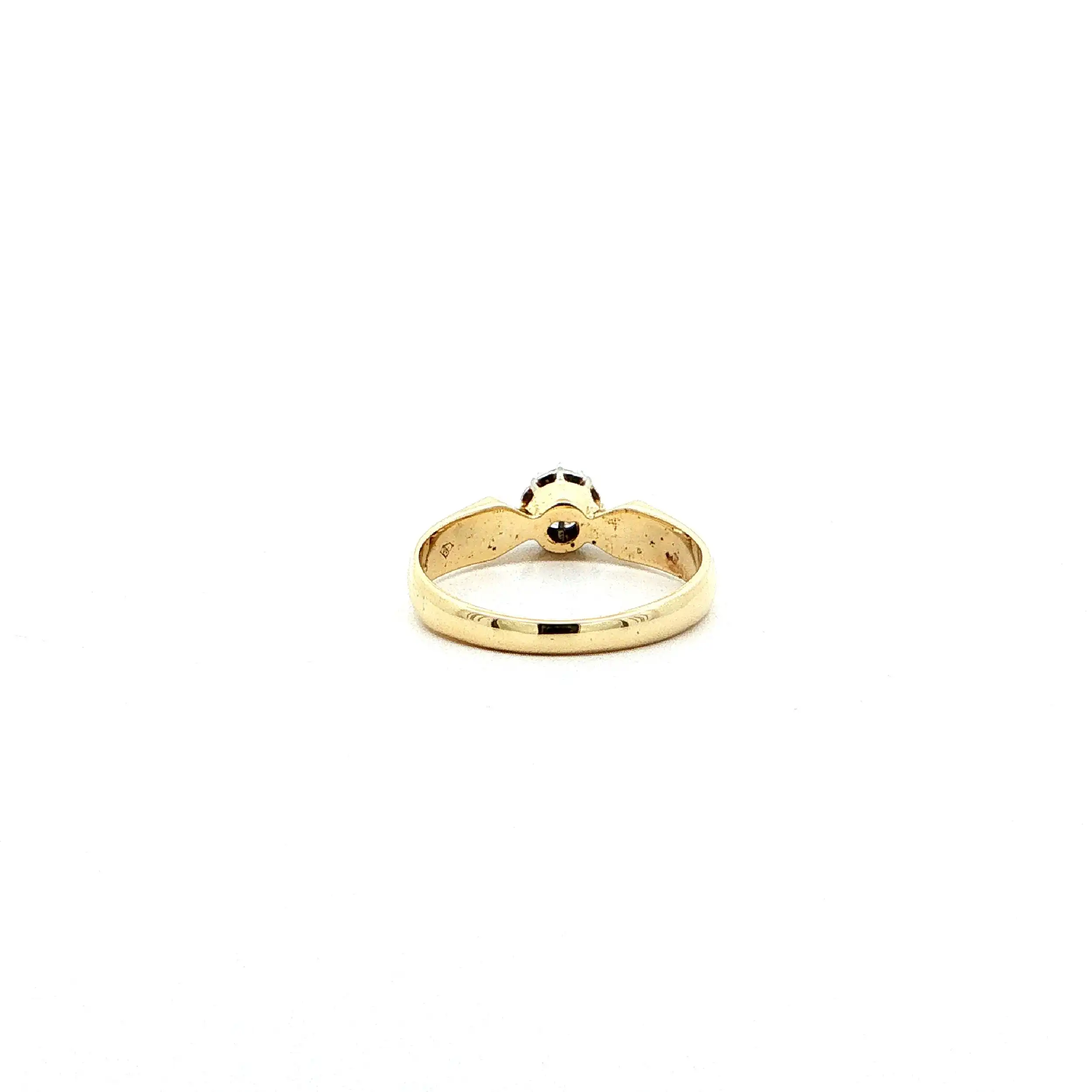 Ring Bicolor mit Brillant, graviert mit 0,13ct.