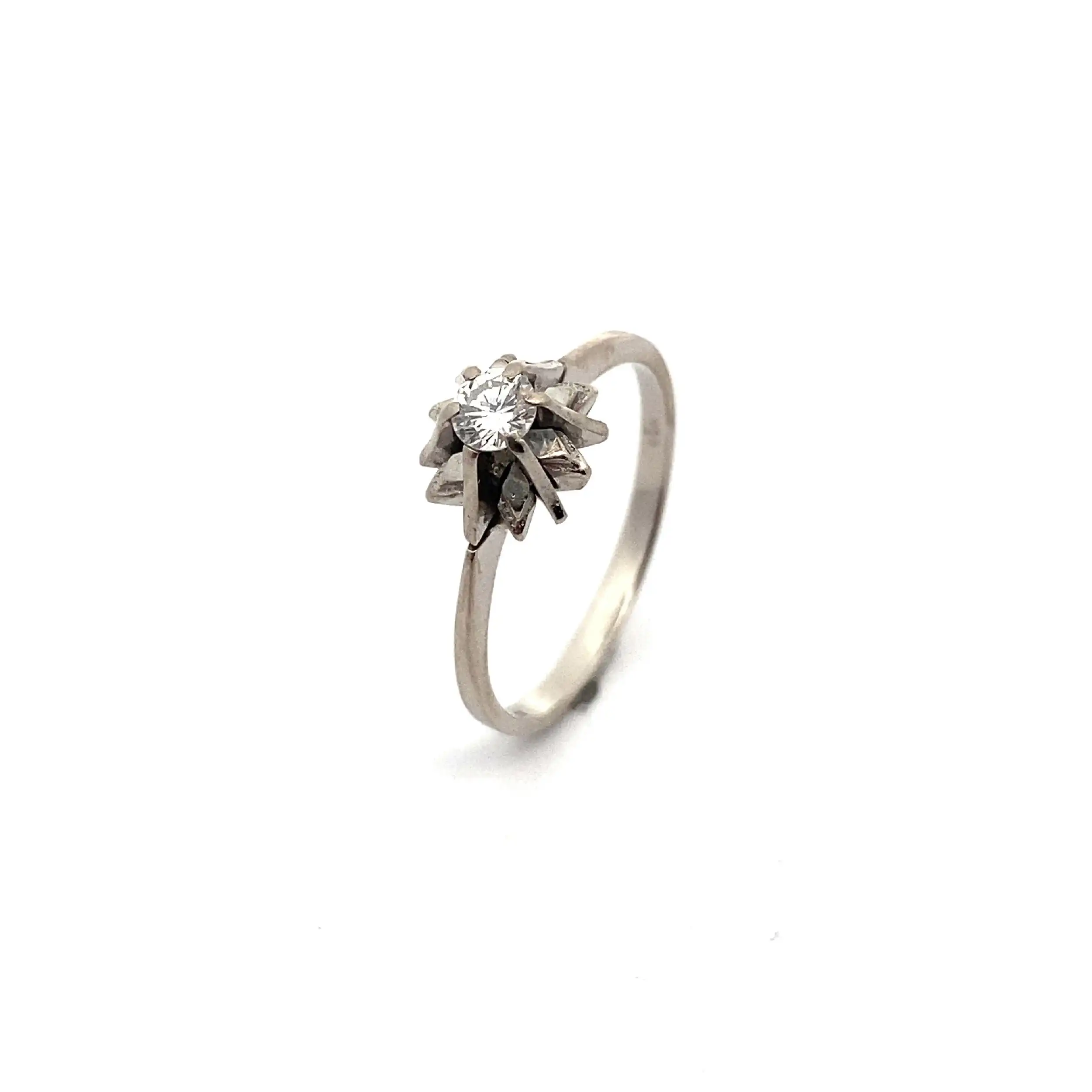 Ring Weißgold mit Brillant Ring Weißgold mit Brillant