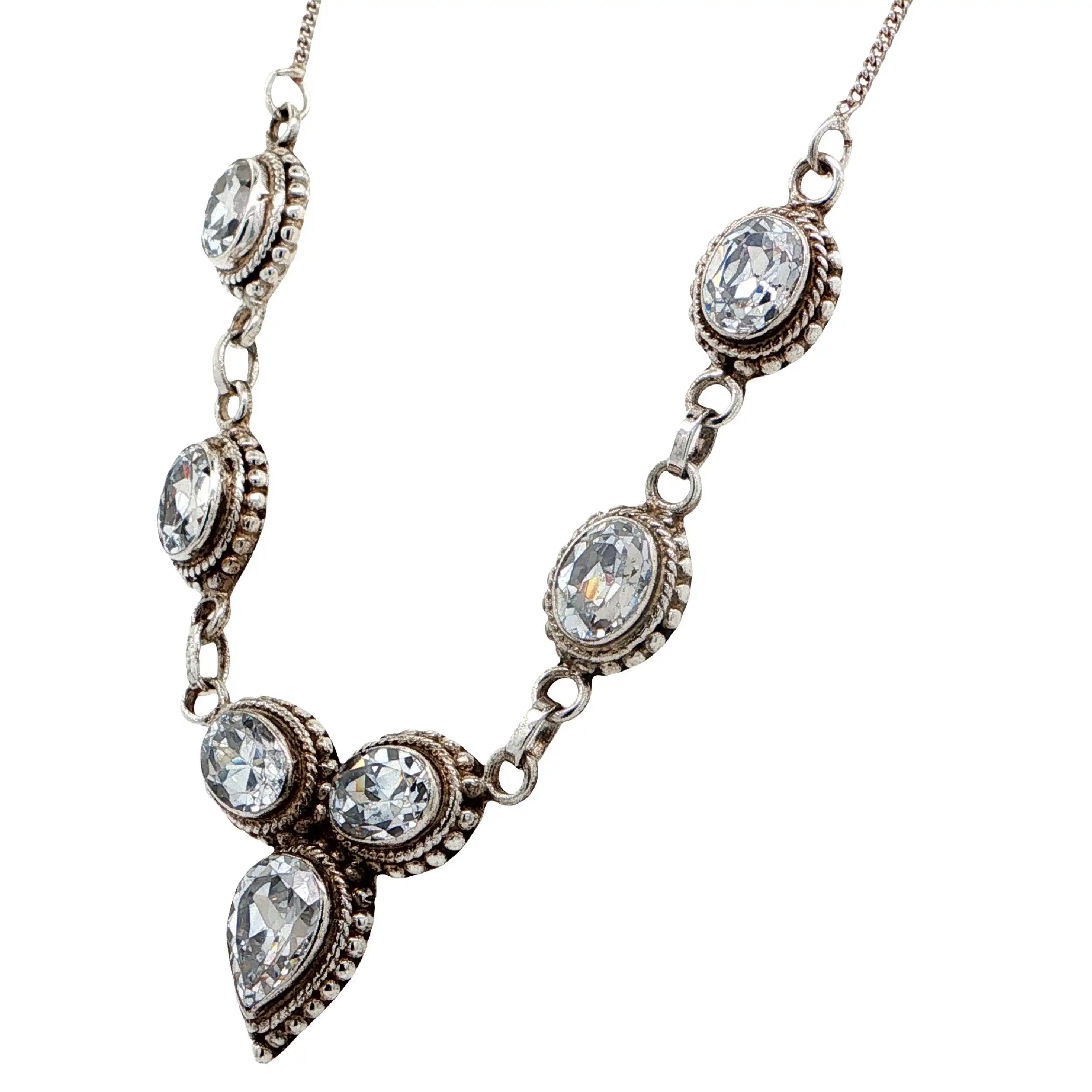 Collier Silber mit Zirkonia