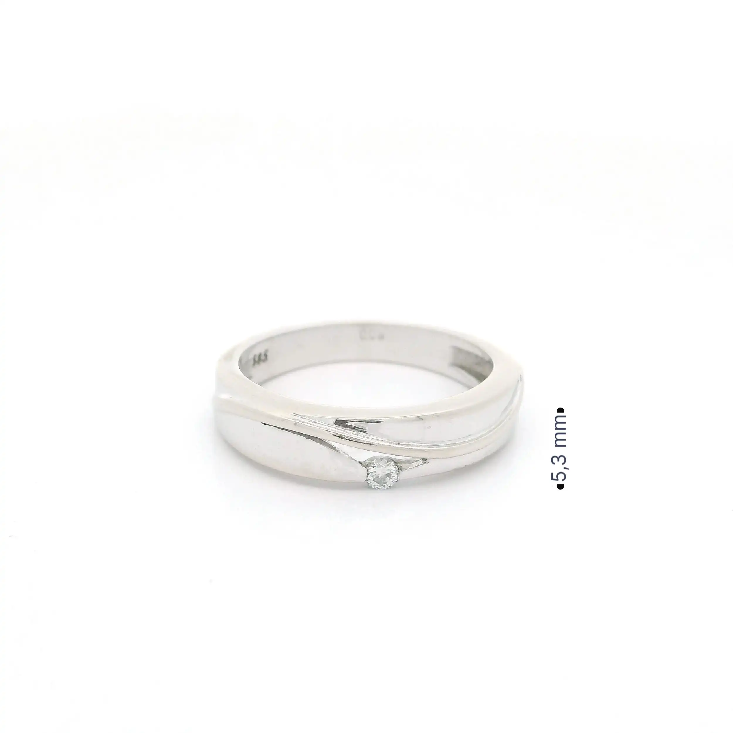 Ring Weißgold mit Brillant 0,05ct graviert