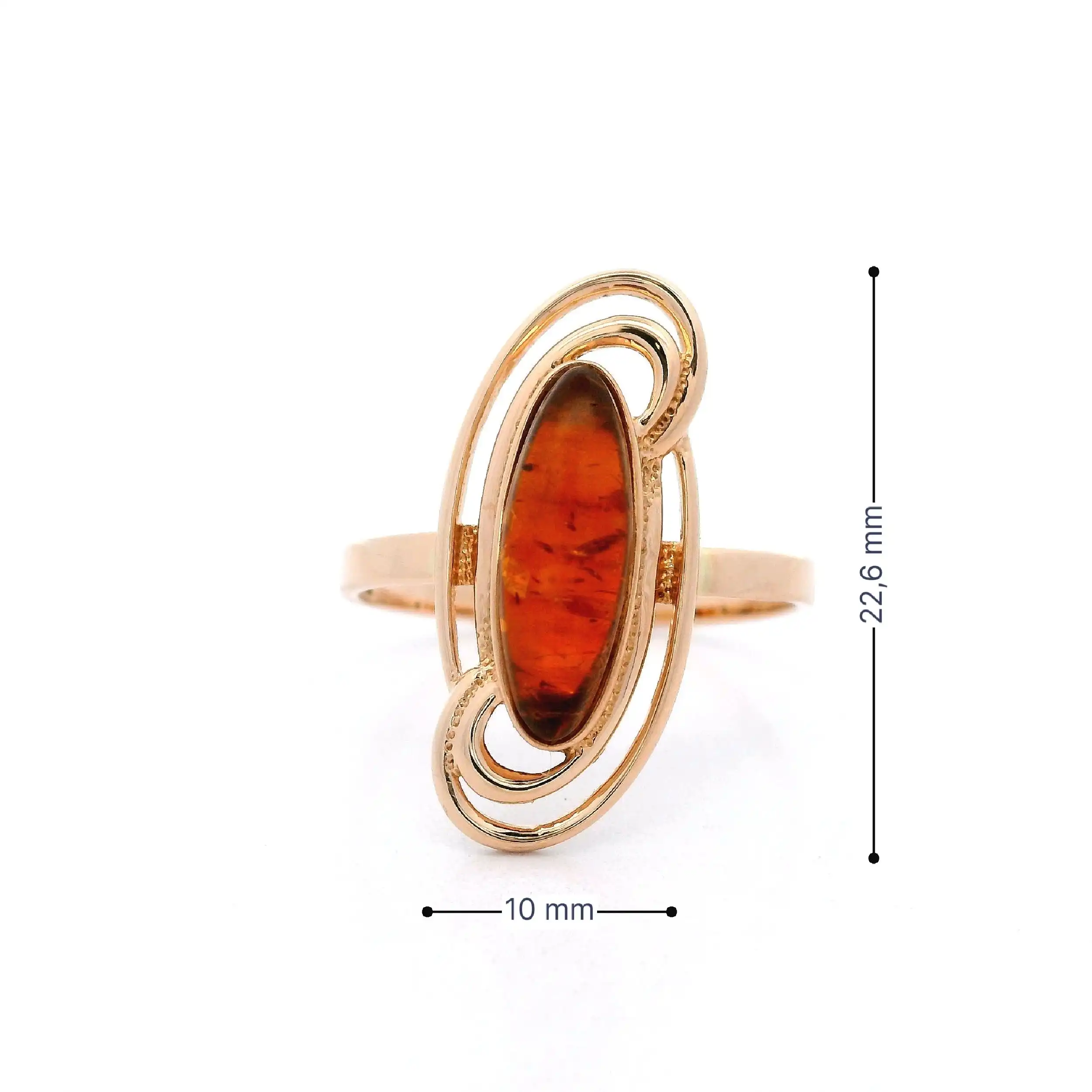 Ring Rotgold mit Bernstein Cabochon Ring Rotgold mit Bernstein Cabochon