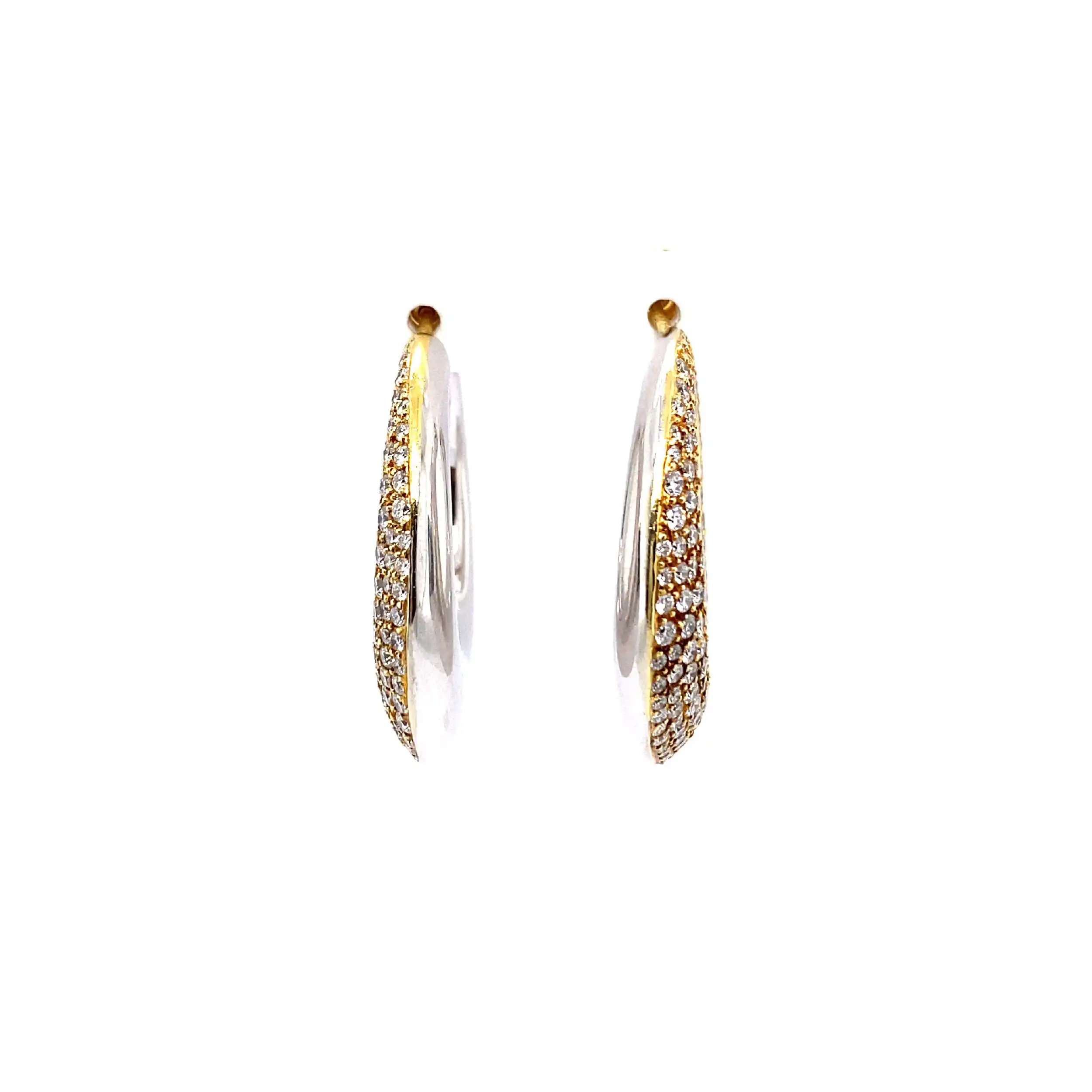 Creolen Bicolor mit Brillanten Creolen Bicolor mit Brillanten