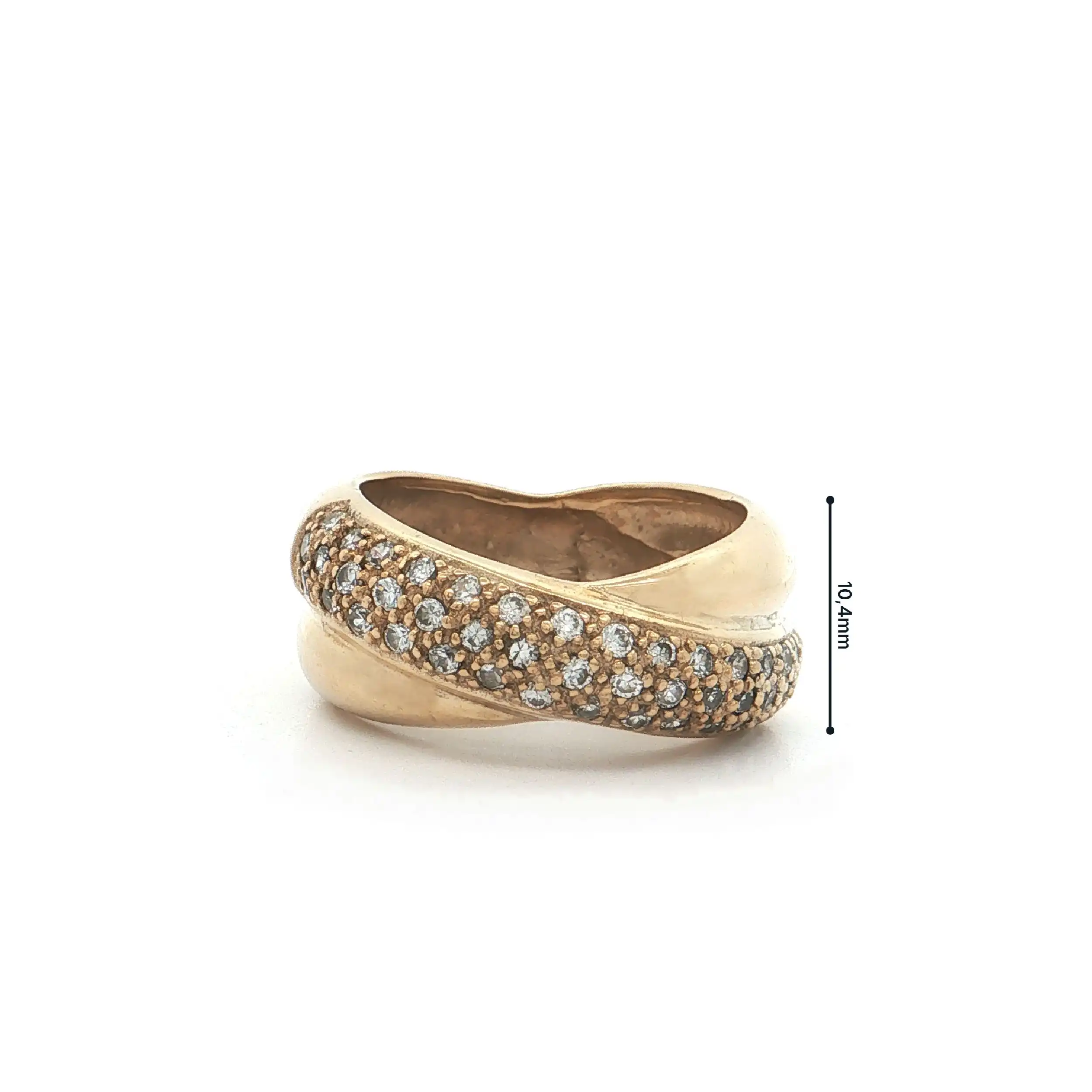 Ring Silber vergoldet mit Zirkonia