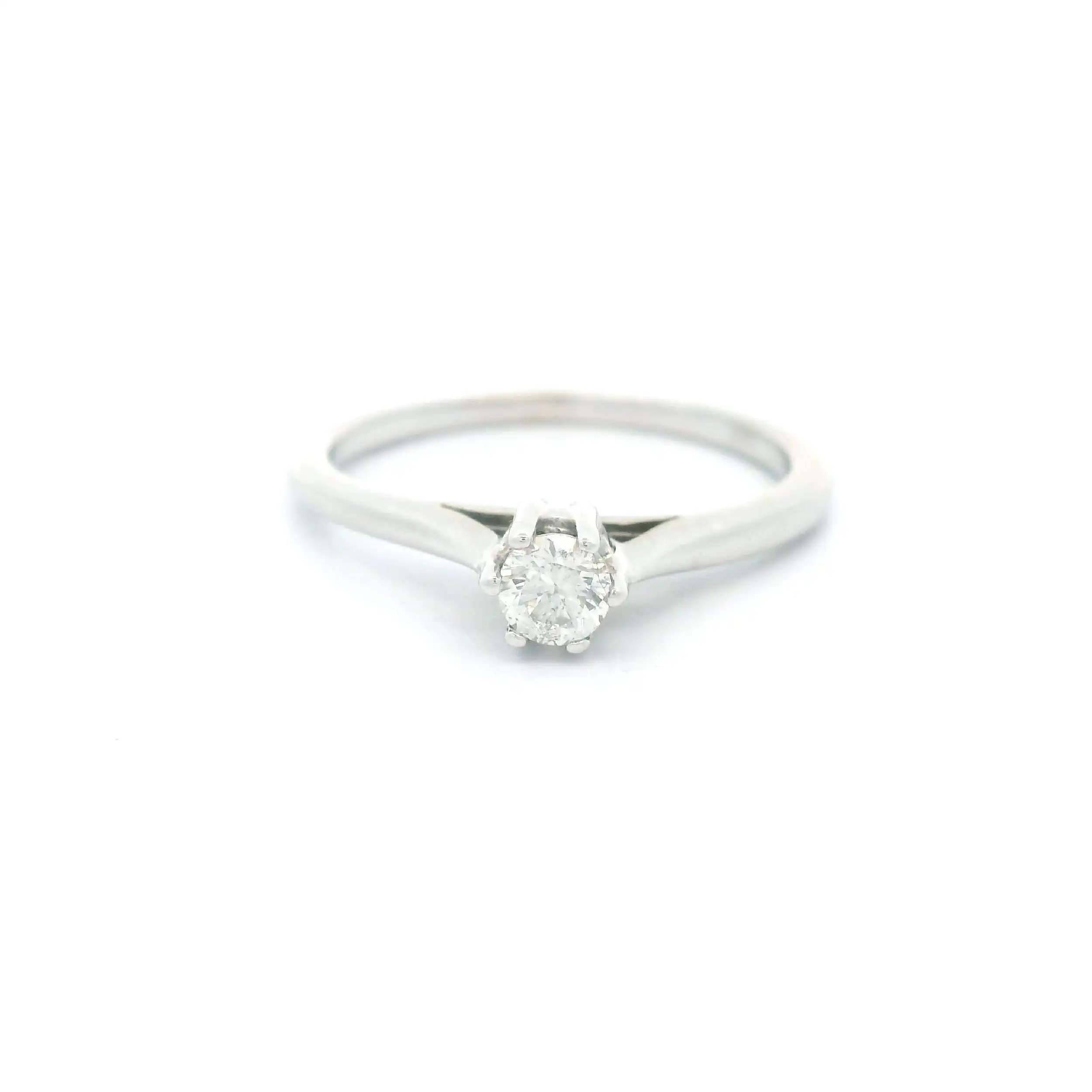Ring Weißgold mit Brillant Ring Weißgold mit Brillant