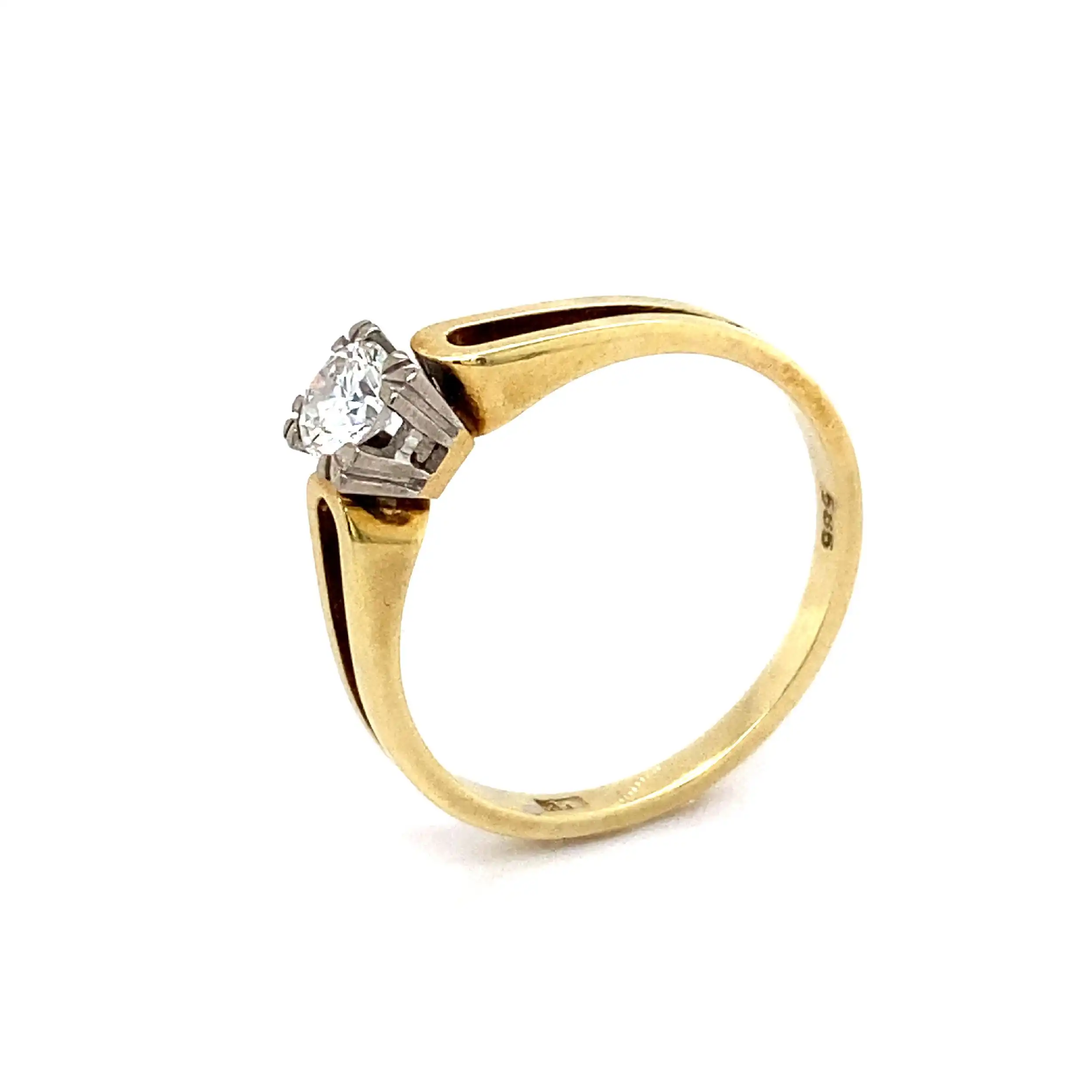 Ring Bicolor mit Brillant Ring Bicolor mit Brillant