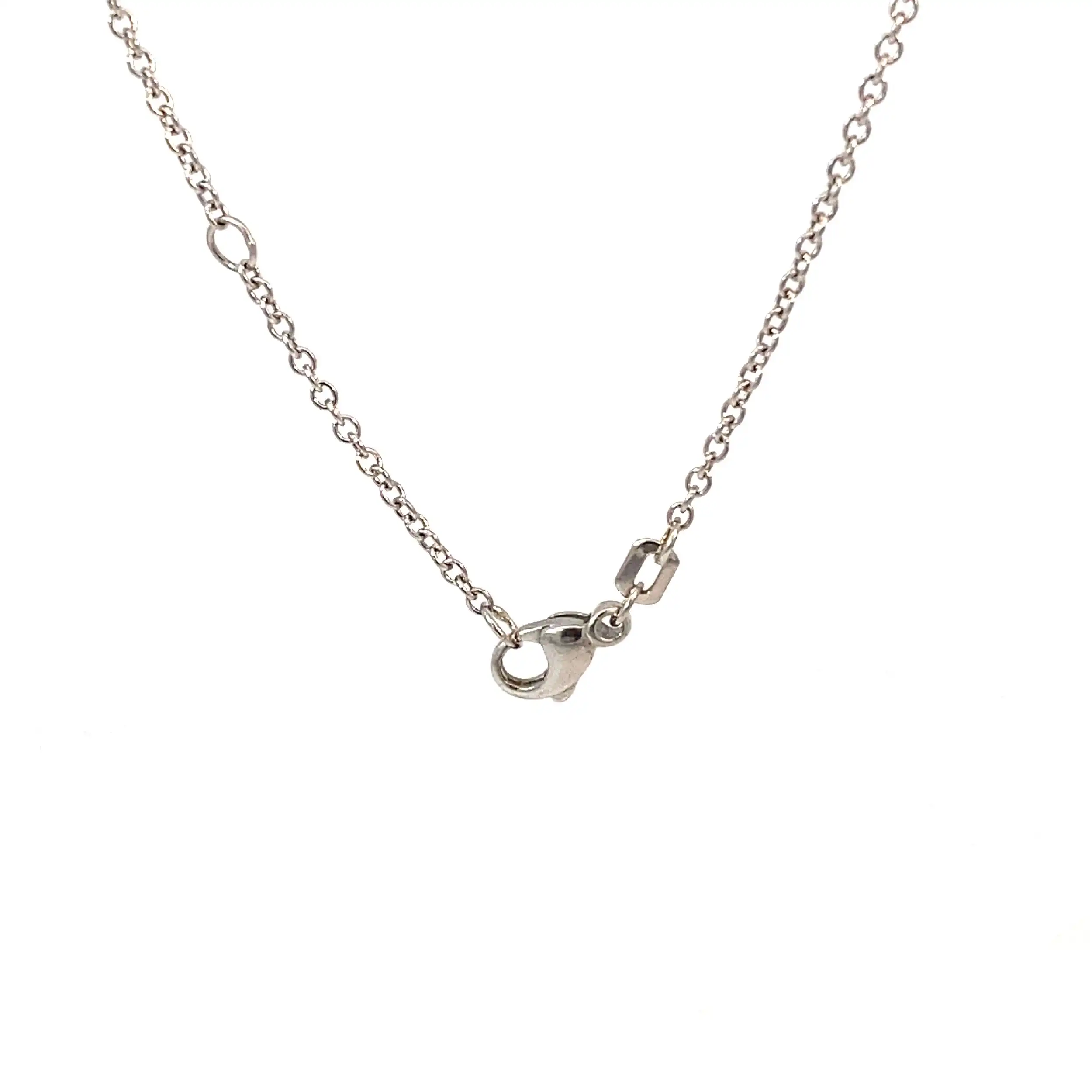 Ankerkette Weißgold mit Anhänger Bicolor mit Zirkonia