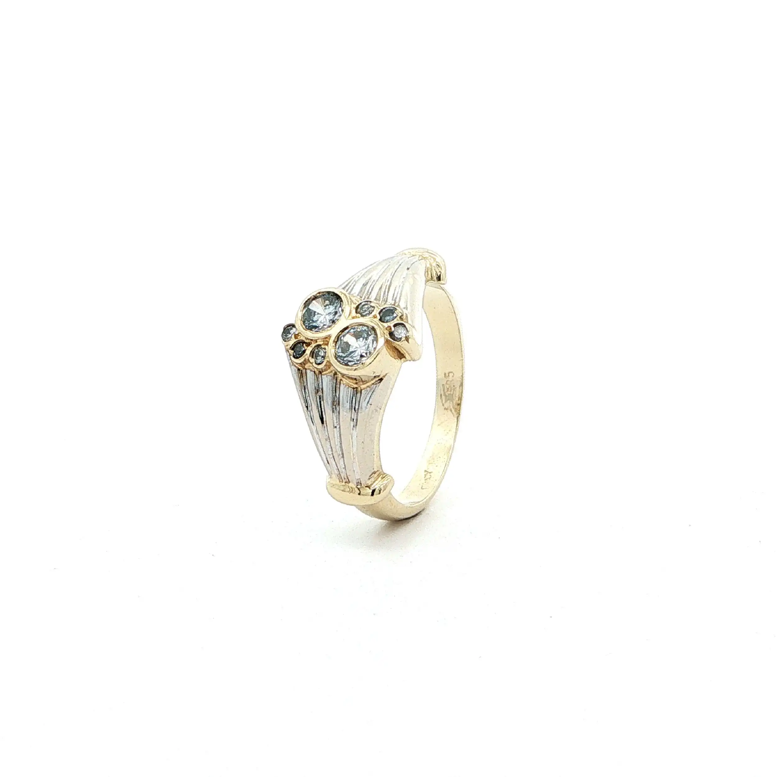 Ring Bicolor mit Zirkonia