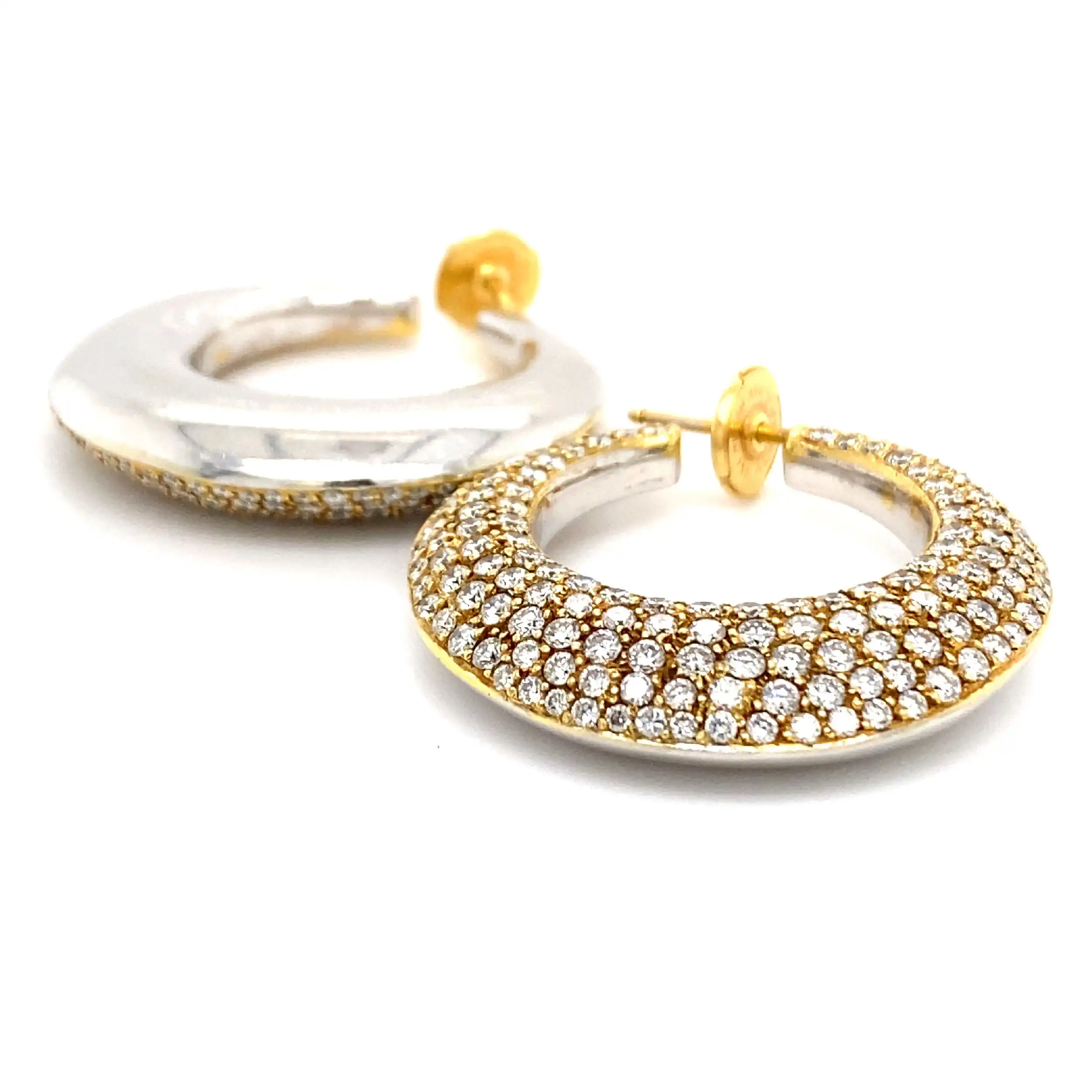 Creolen Bicolor mit Brillanten Creolen Bicolor mit Brillanten
