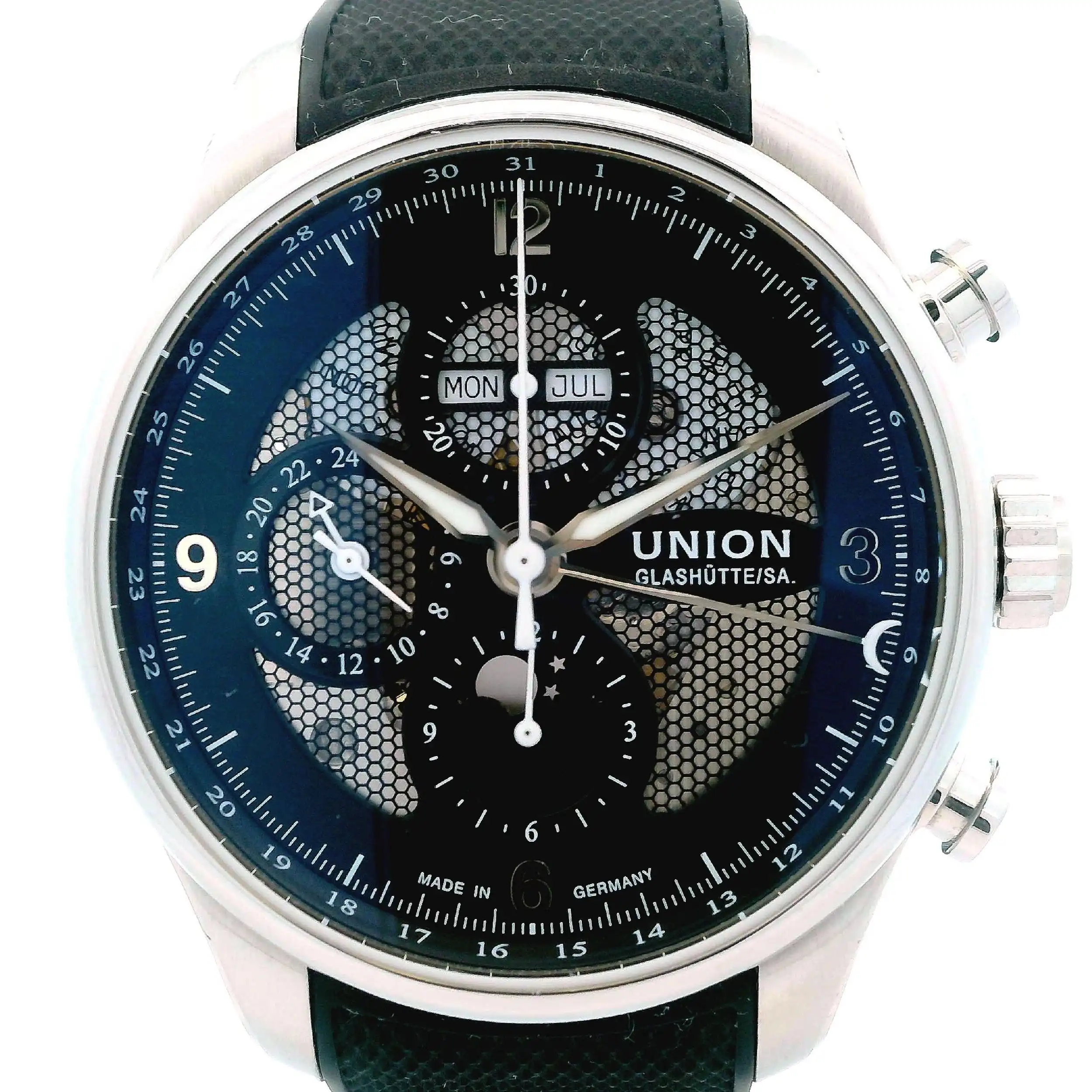 Herrenuhr Union Glashütte/SA. mit Kautschukband im Fullset Herrenuhr Union Glashütte/SA. mit Kautschukband im Fullset
