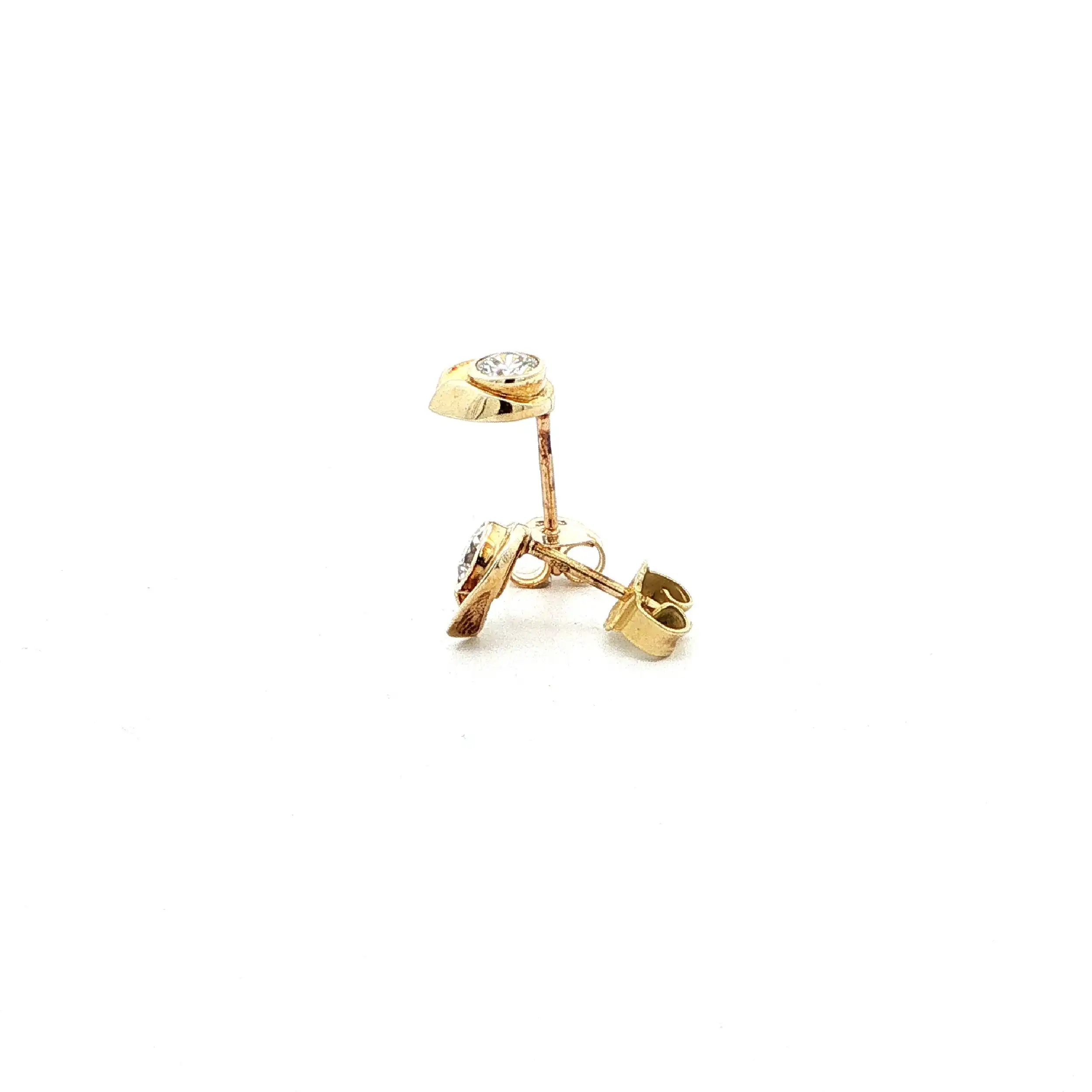 Ohrstecker Gelbgold mit Zirkonia