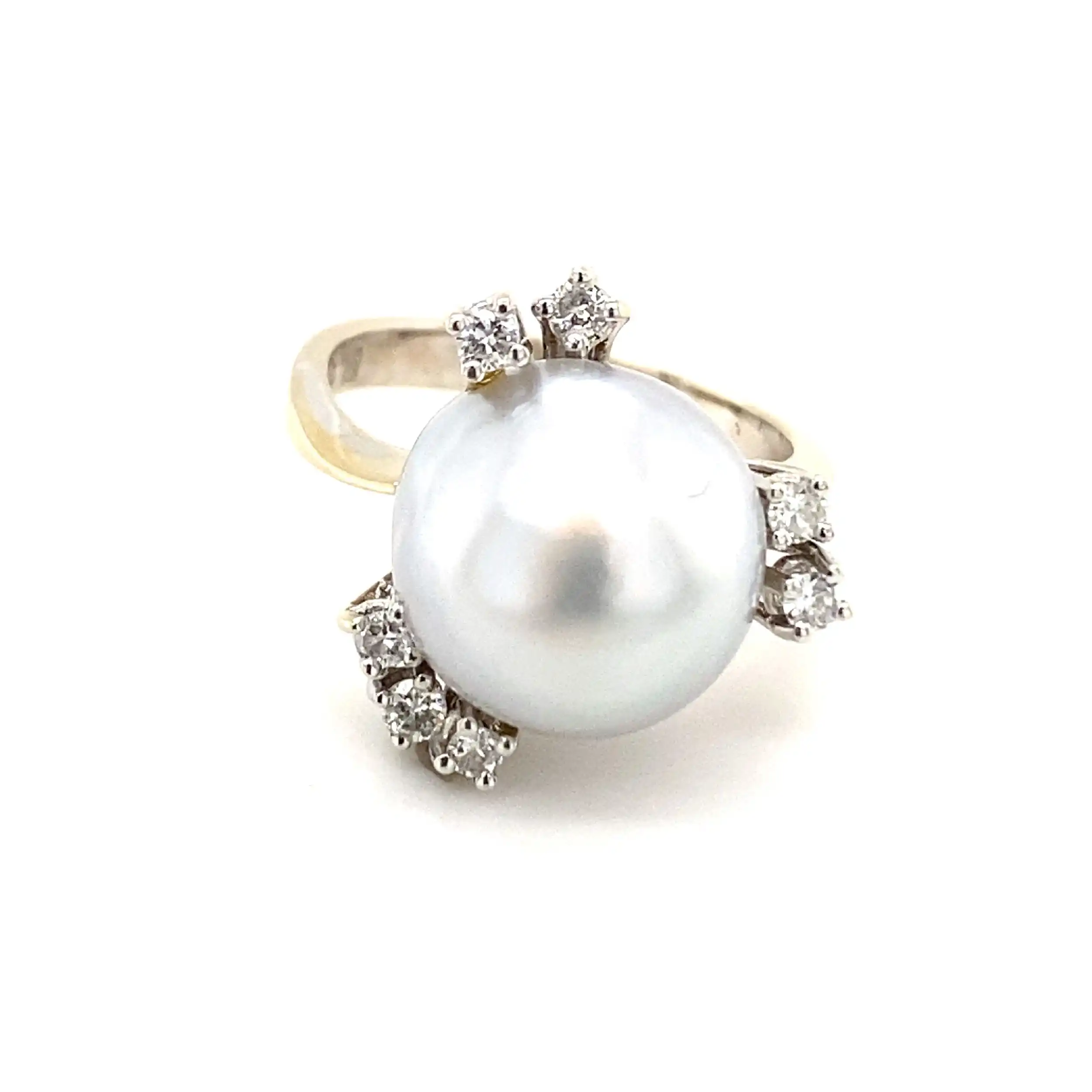 Ring Bicolor mit Perle & Brillanten Ring Bicolor mit Perle & Brillanten
