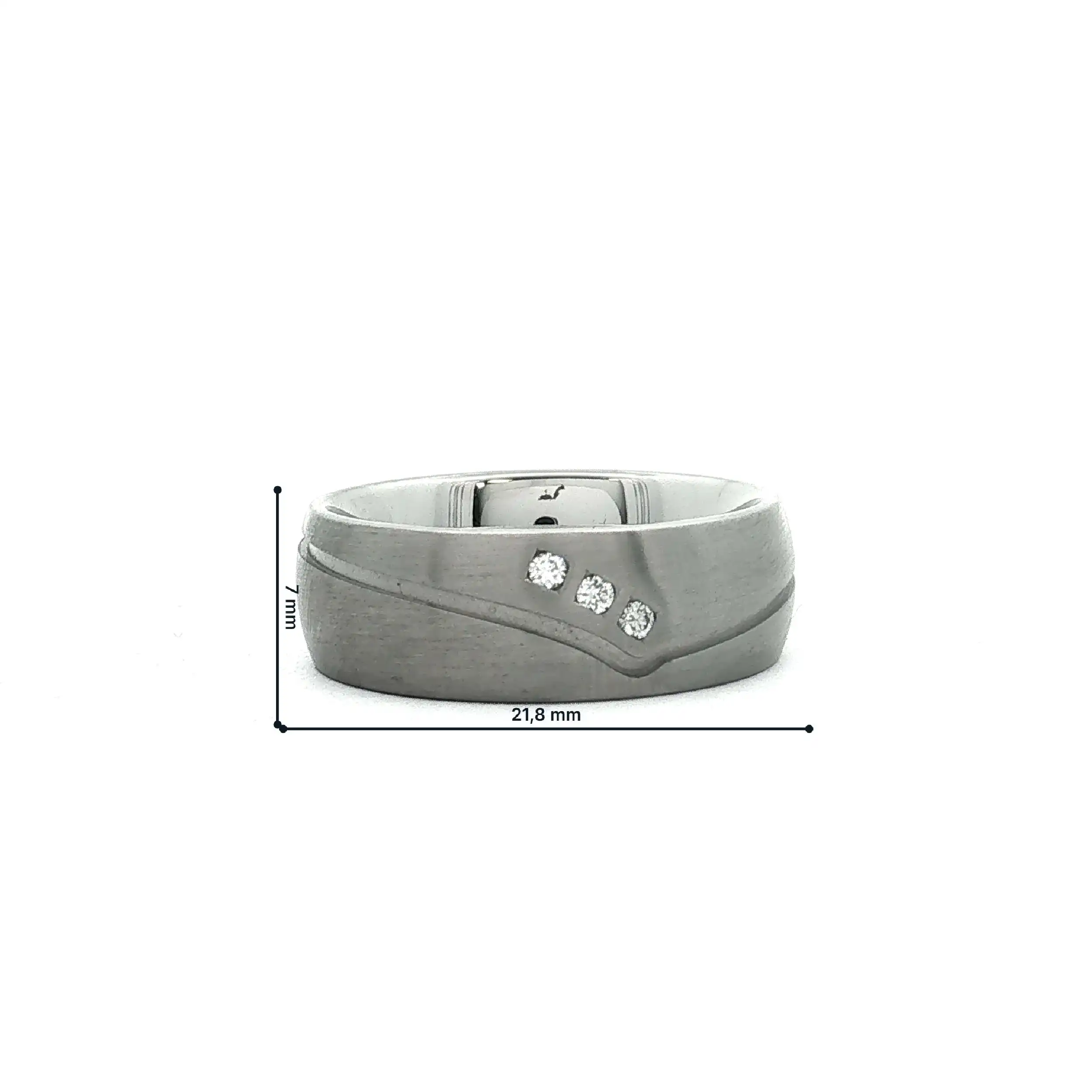 Ring Edelstahl mit Brillanten Ring Edelstahl mit Brillanten