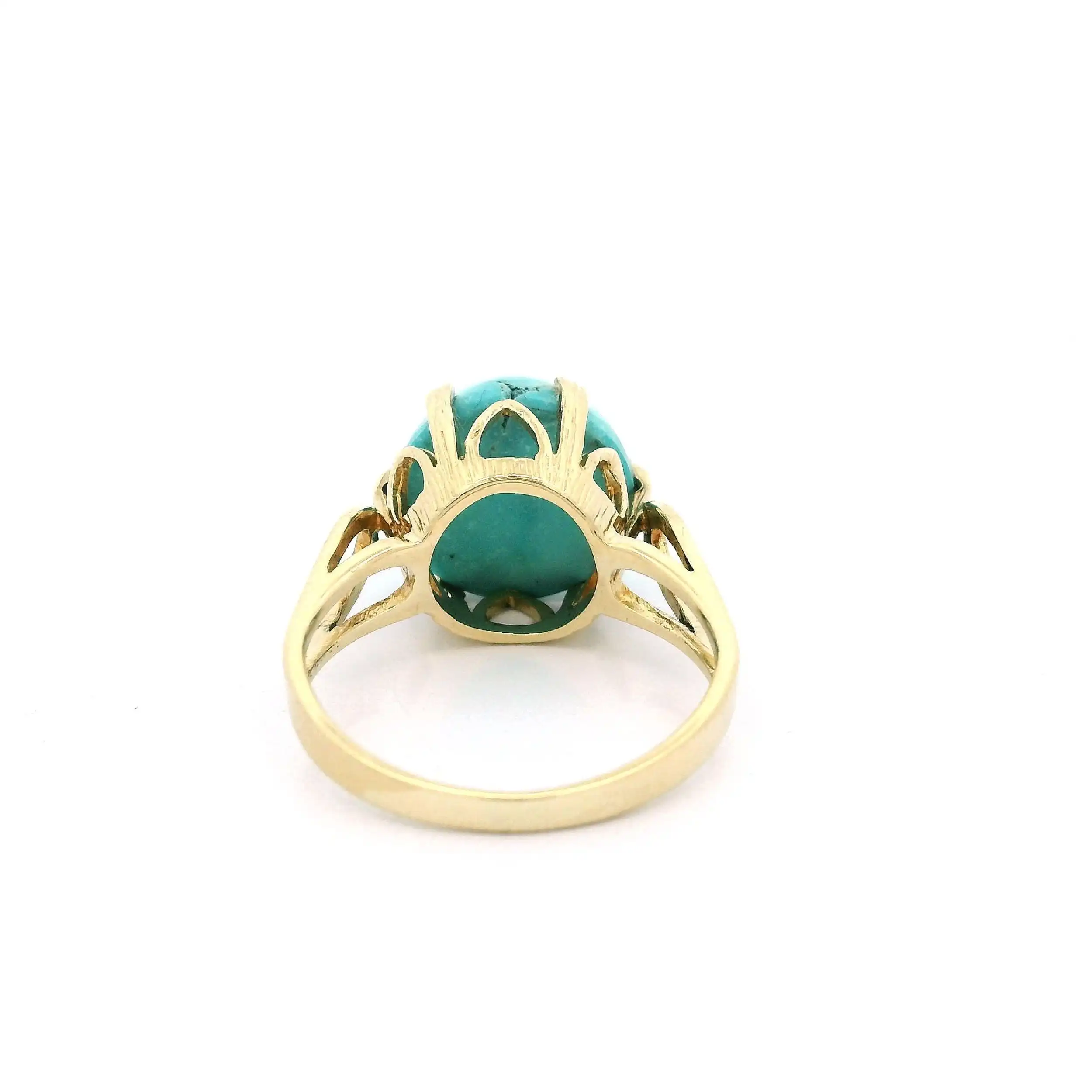 Ring Gelbgold mit Türkis Cabochon