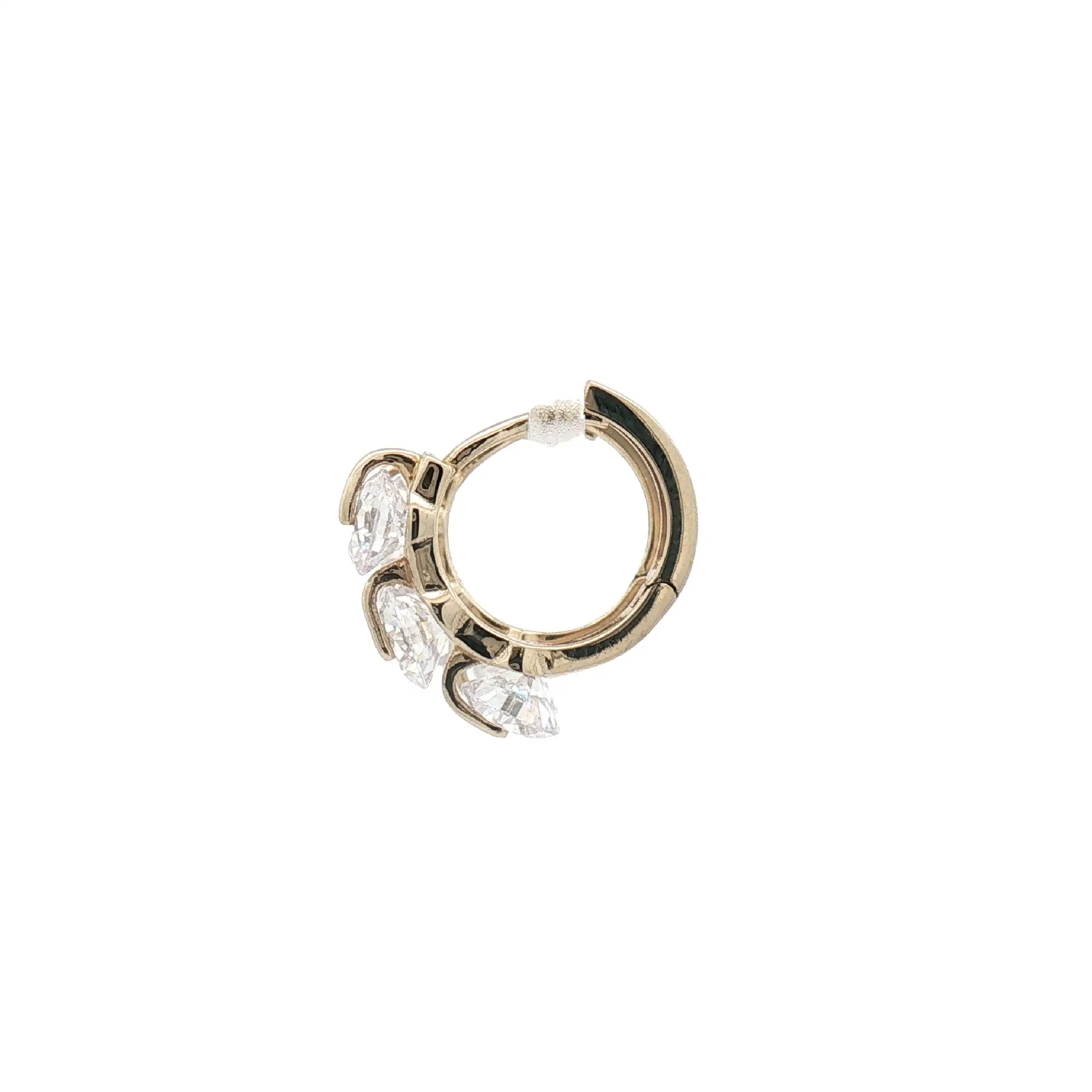 Creolen Gelbgold mit Zirkonia