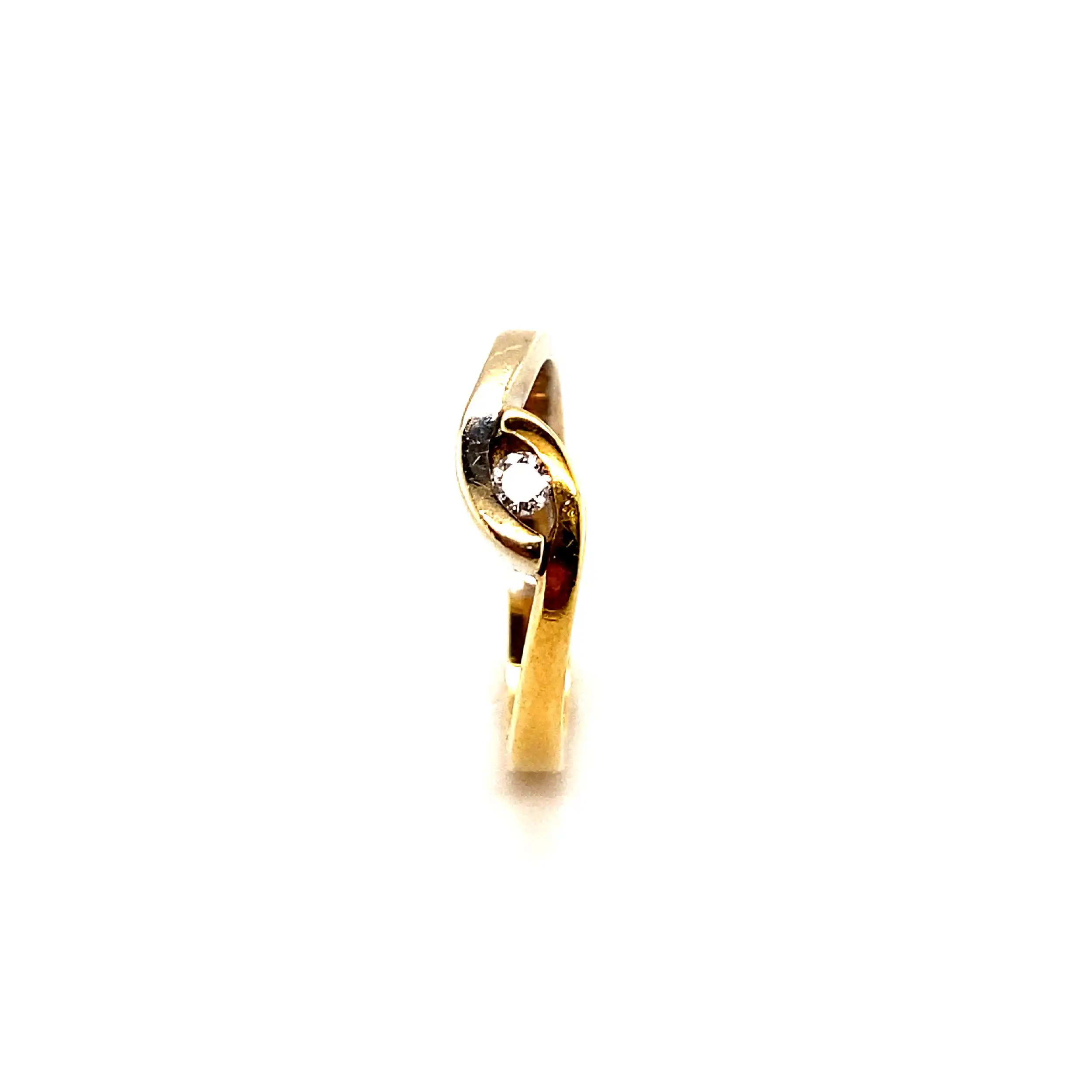 Ring Bicolor mit Brillant Ring Bicolor mit Brillant