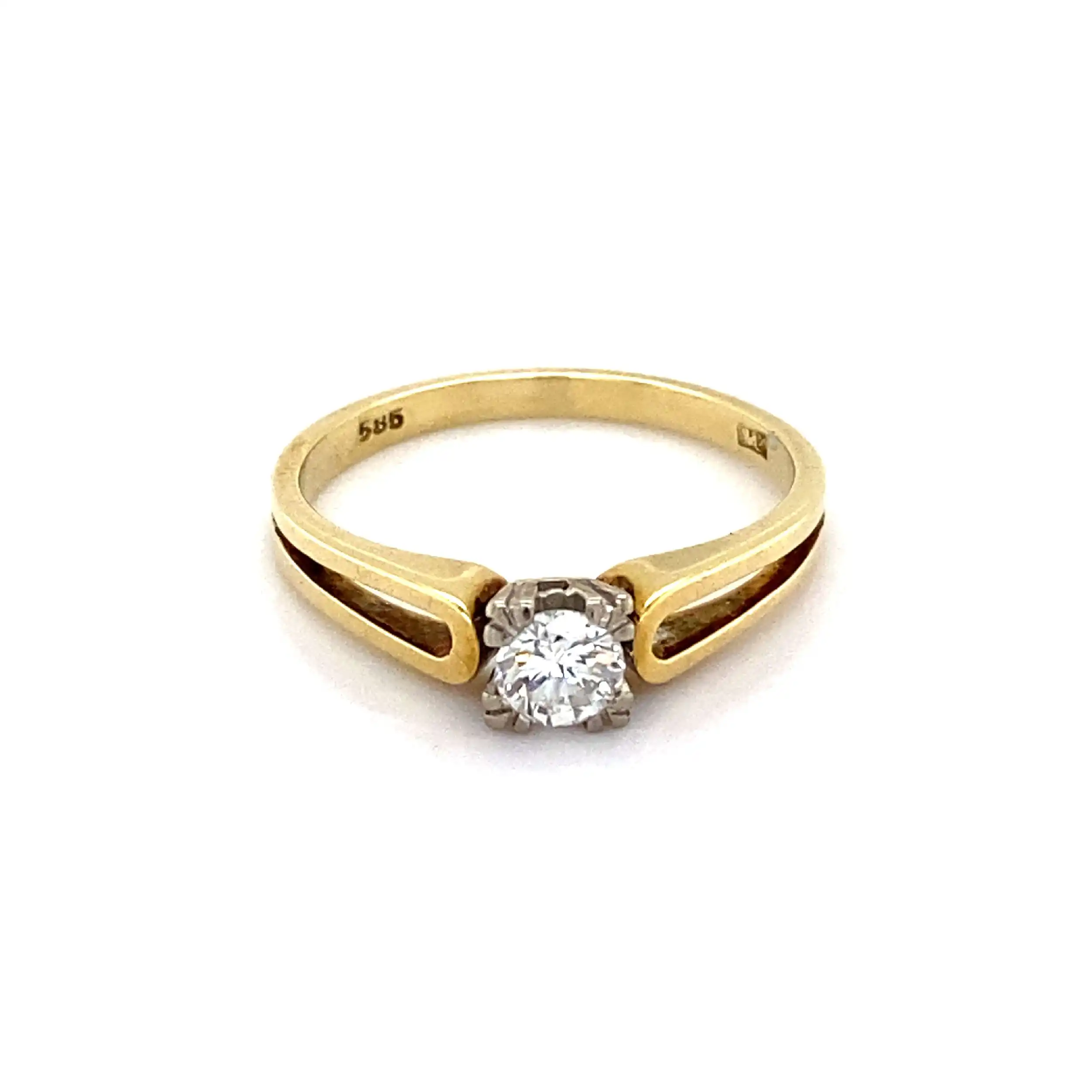 Ring Bicolor mit Brillant Ring Bicolor mit Brillant