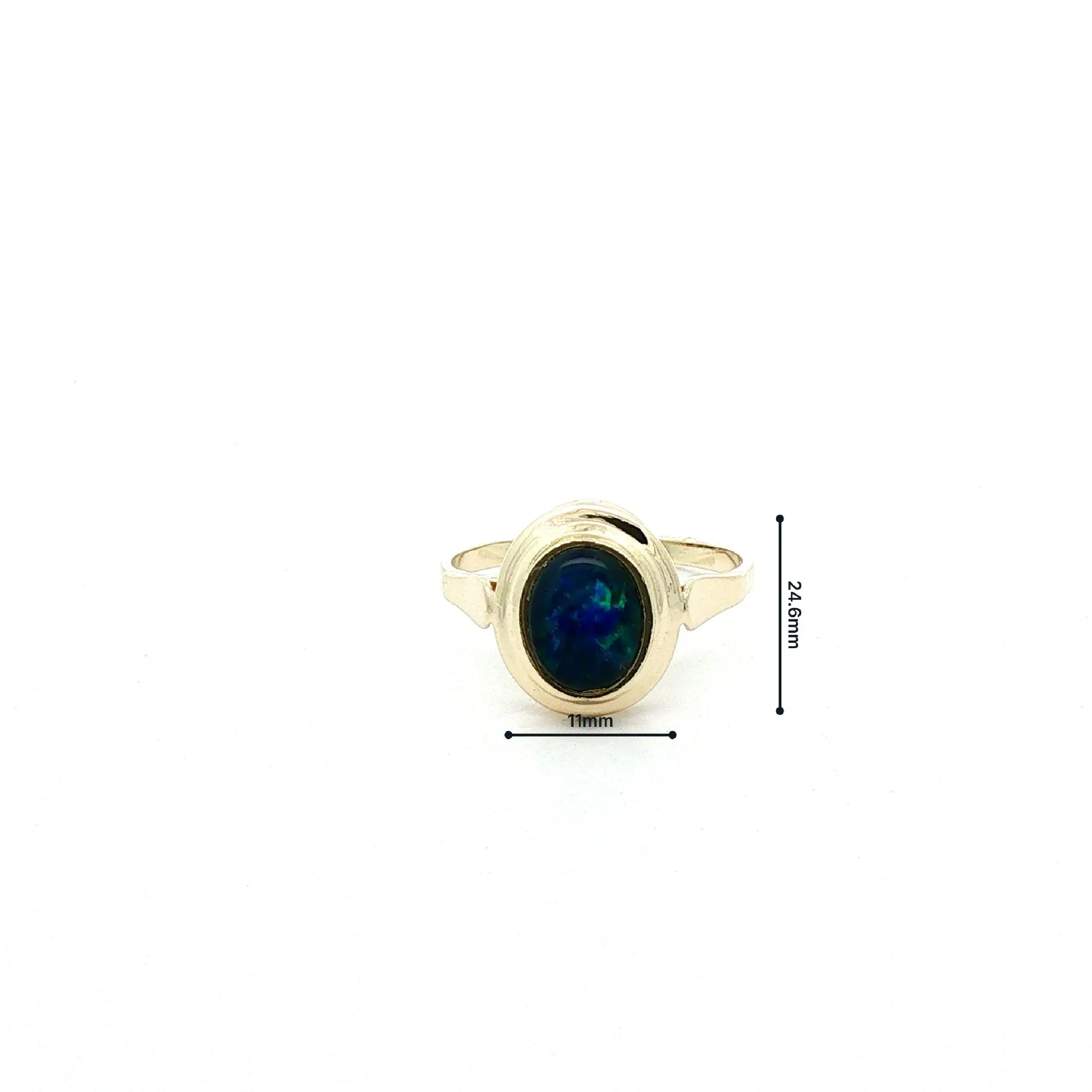 Ring Gelbgold mit Opal Triplette Ring Gelbgold mit Opal Triplette
