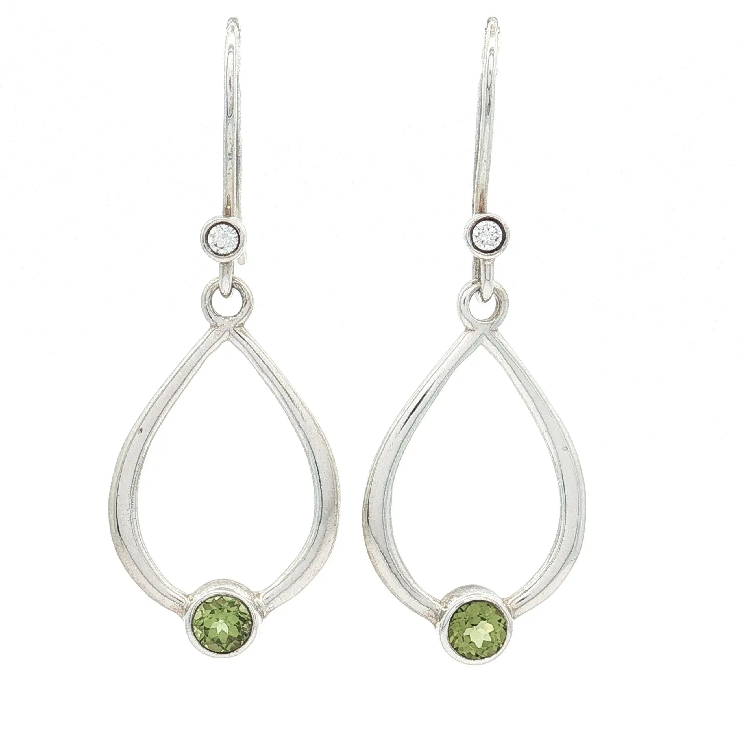 Ohrringe Silber Pandora grüner Peridot Ohrringe Silber Pandora grüner Peridot