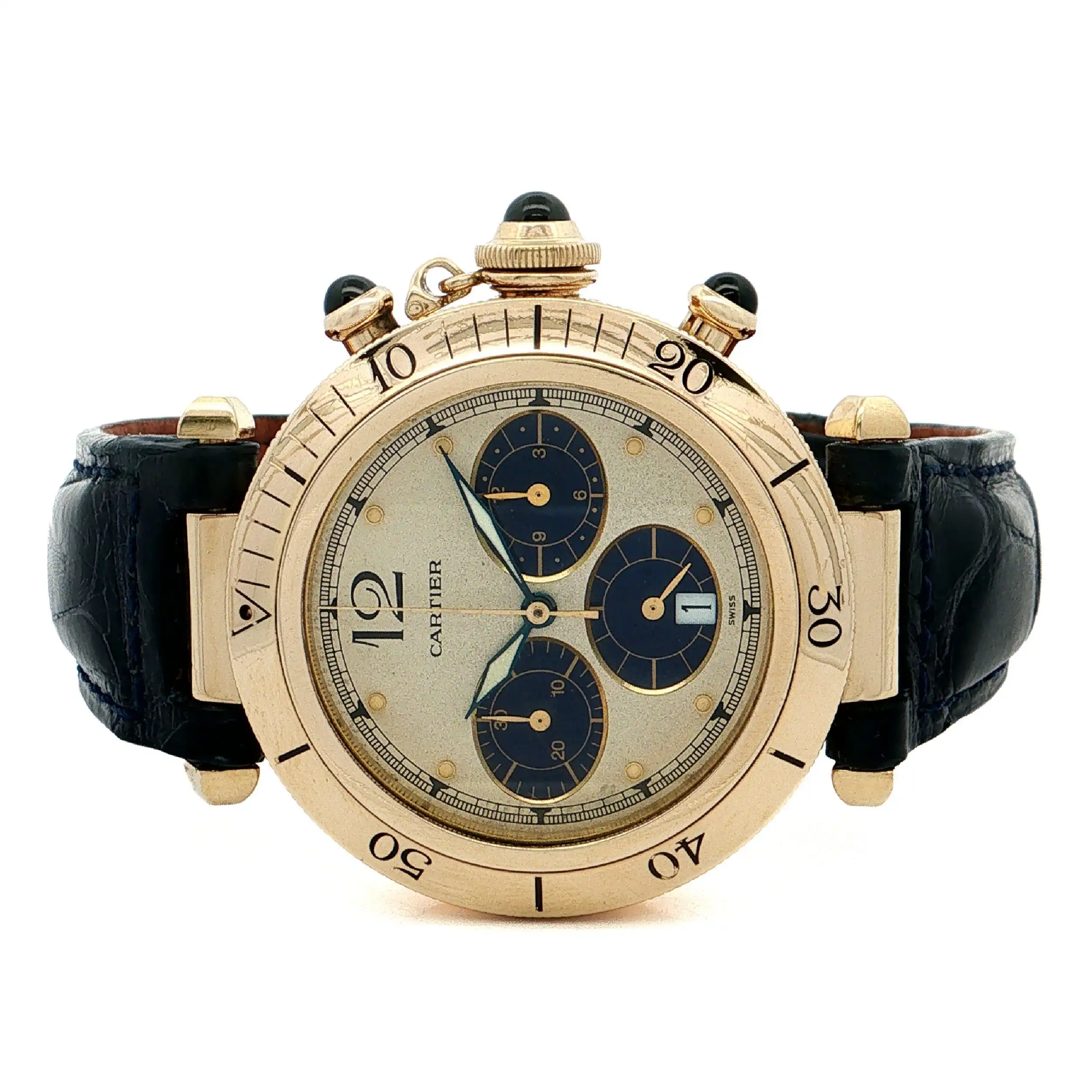 Herrenuhr Cartier Pasha Chronograph 30009 // 1992 Herrenuhr Cartier Pasha Chronograph 30009 // 1992