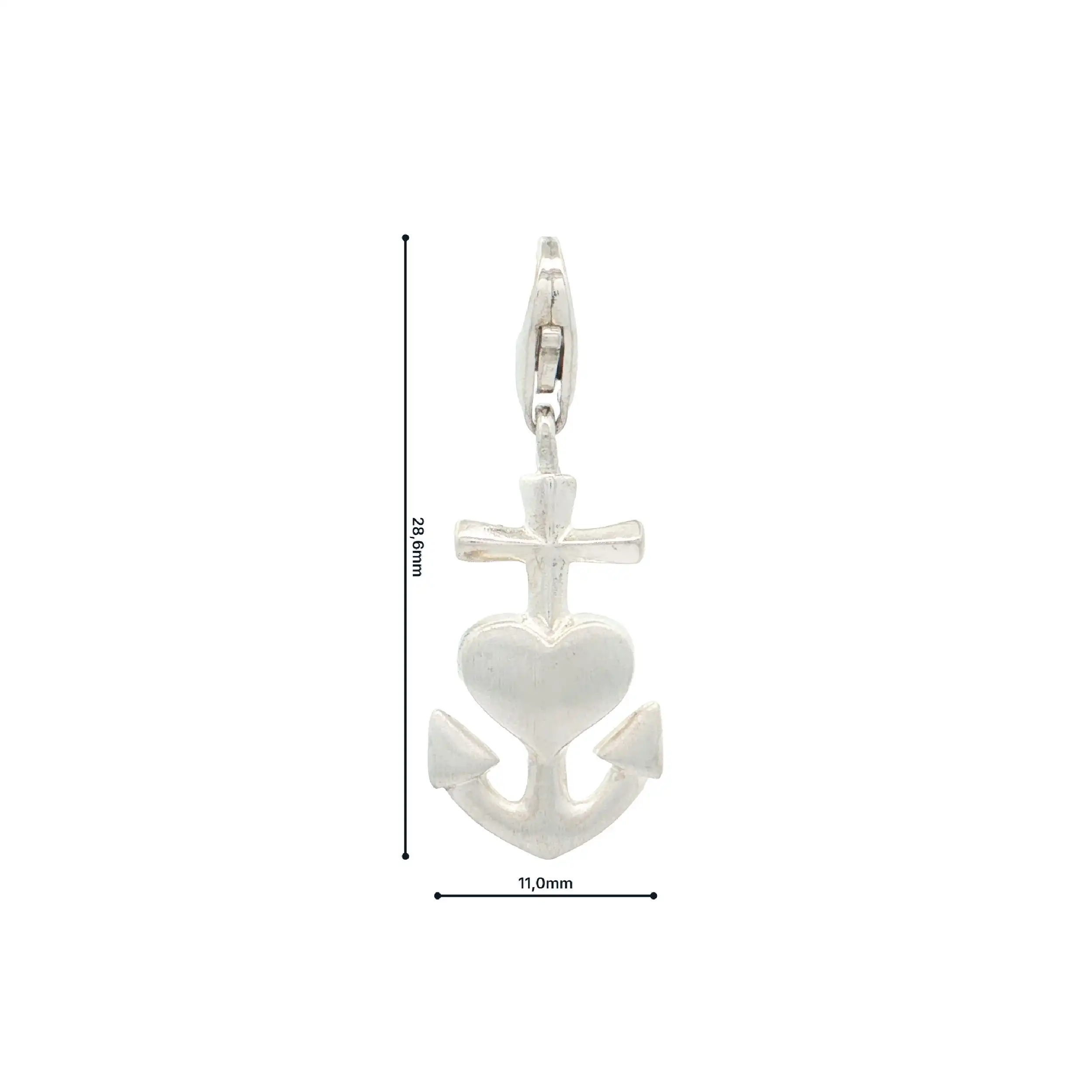 Anhänger/Charm Silber "Anker & Herz"